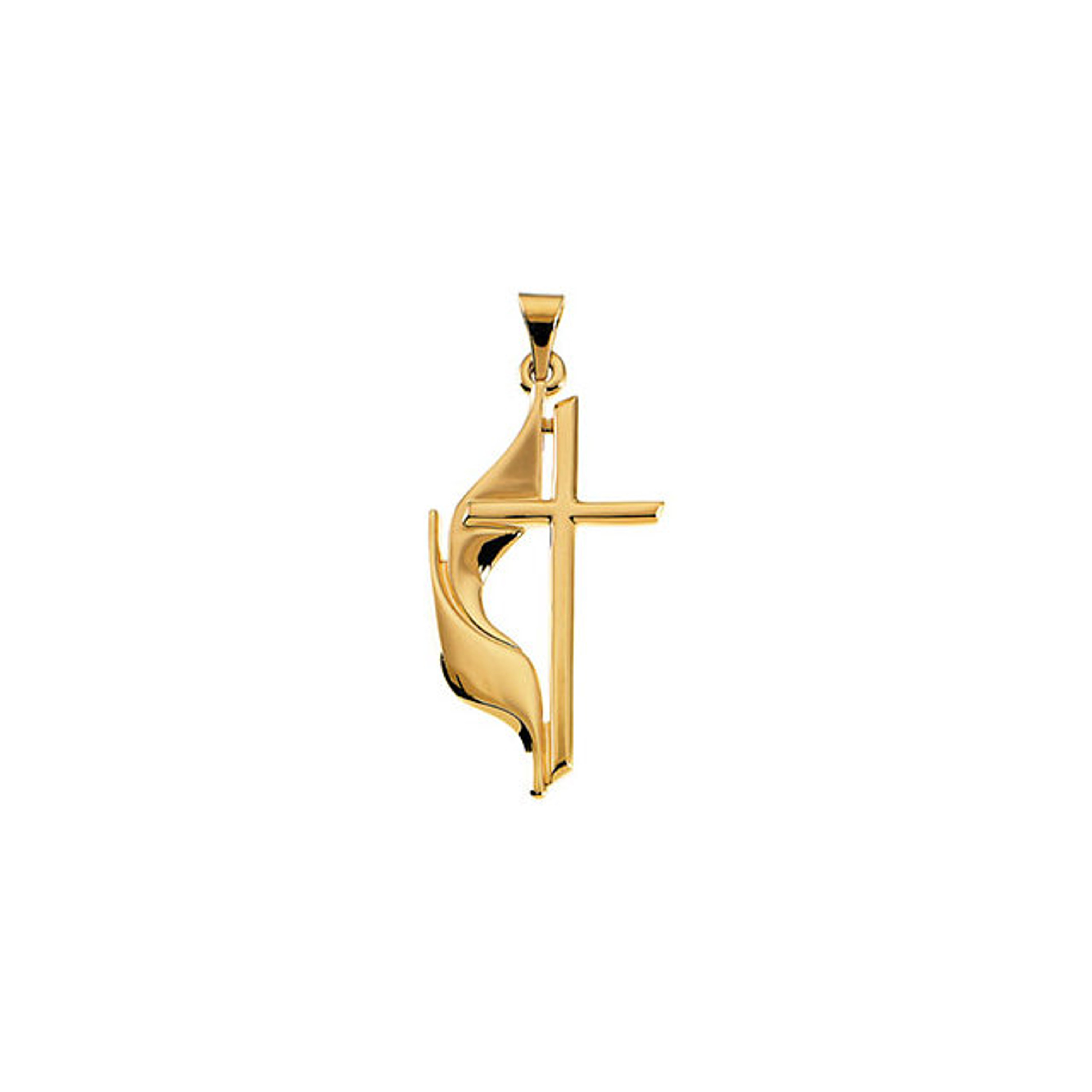 18kt Yellow Gold 30x17.5mm Methodist Cross Pendant 18kt Yellow Gold 30x17.5mm Methodist Cross Pendant