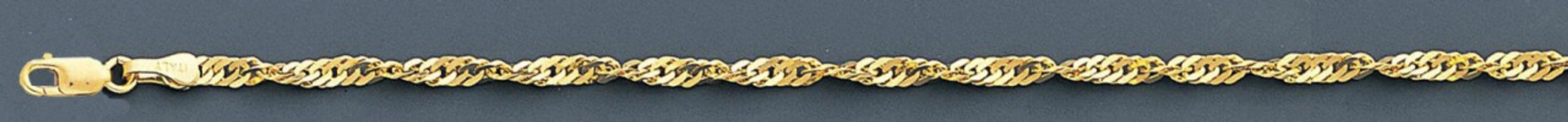 14k Gold 2.5mm Singapore chain anklet 9 Inches 14k Gold 2.5mm Singapore chain anklet 9 Inches