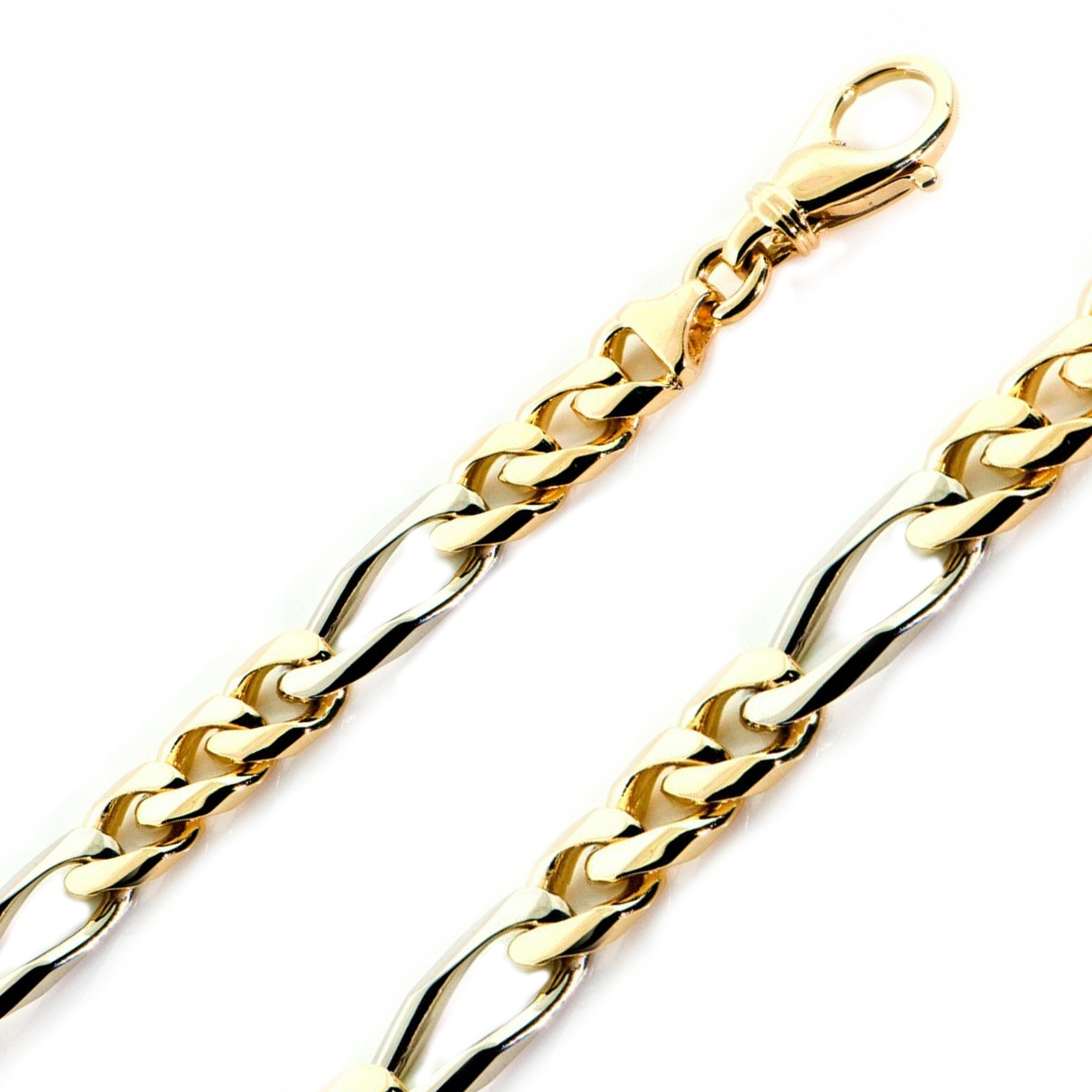 14k Two Tone Hand Made Gold Bracelet 12.9mm Wide 8.5 Inches 14k Two Tone Hand Made Gold Bracelet 12.9mm Wide 8.5 Inches