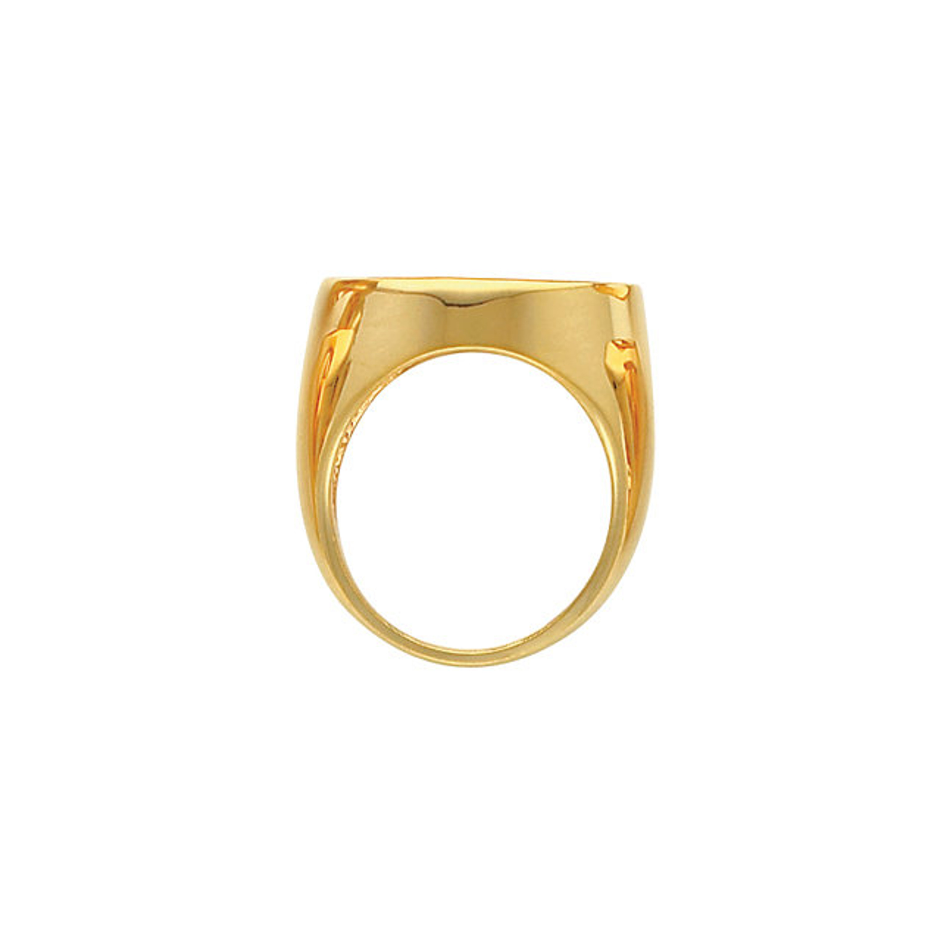 18k Gold Mens 24.5mm Coin Ring With A 22k 1/4 Oz American