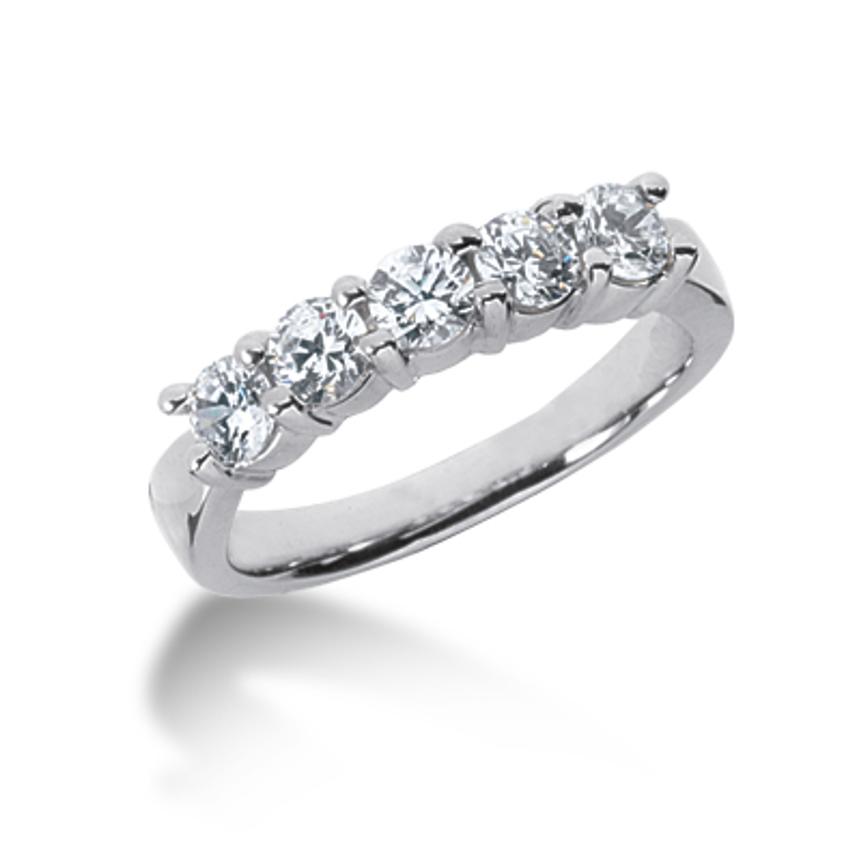 Platinum .75 ct 5 Round Diamond Anniversary  Ring Platinum .75 ct 5 Round Diamond Anniversary  Ring