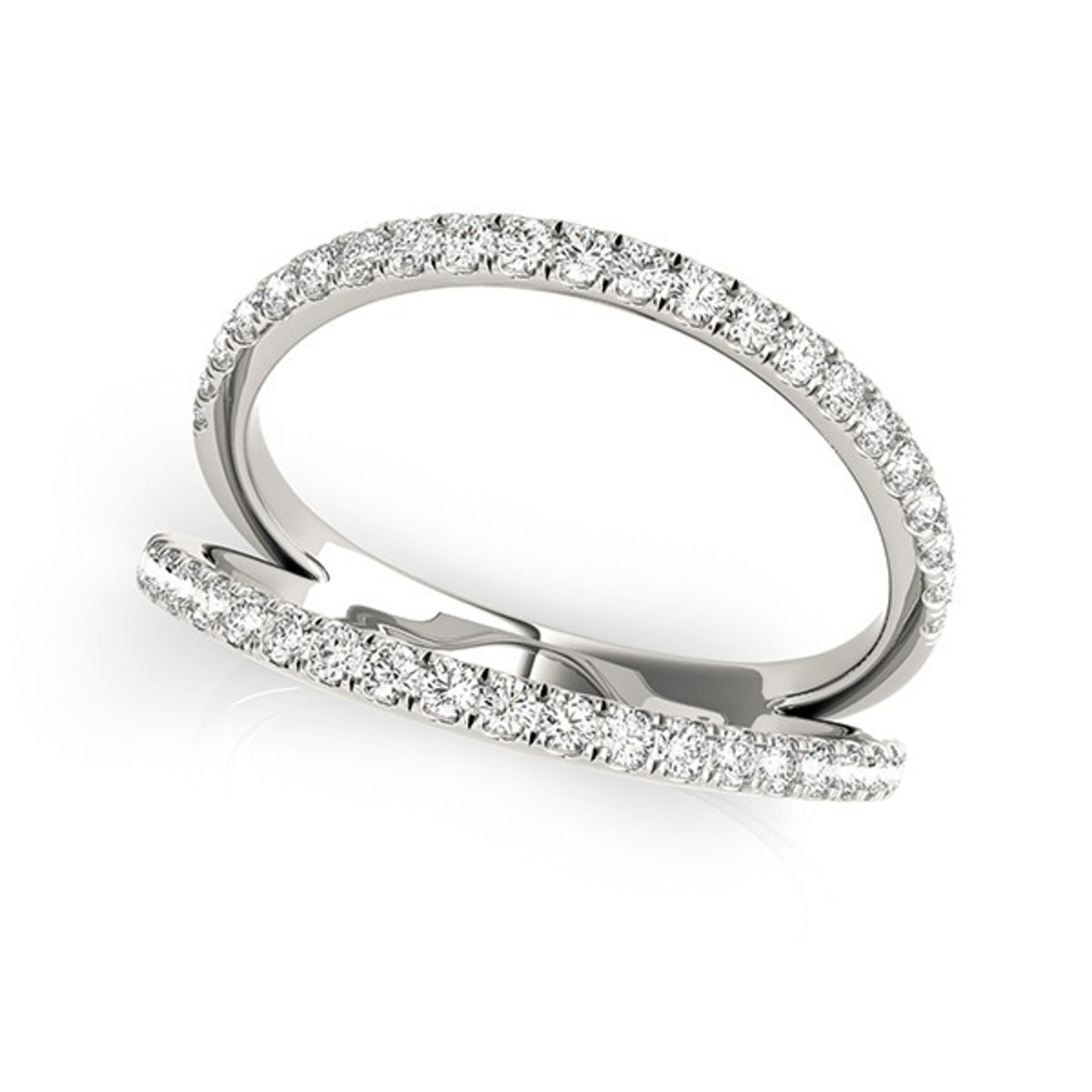14k White gold  1/4 CTW Double Bar Diamond Ring 14k White gold  1/4 CTW Double Bar Diamond Ring