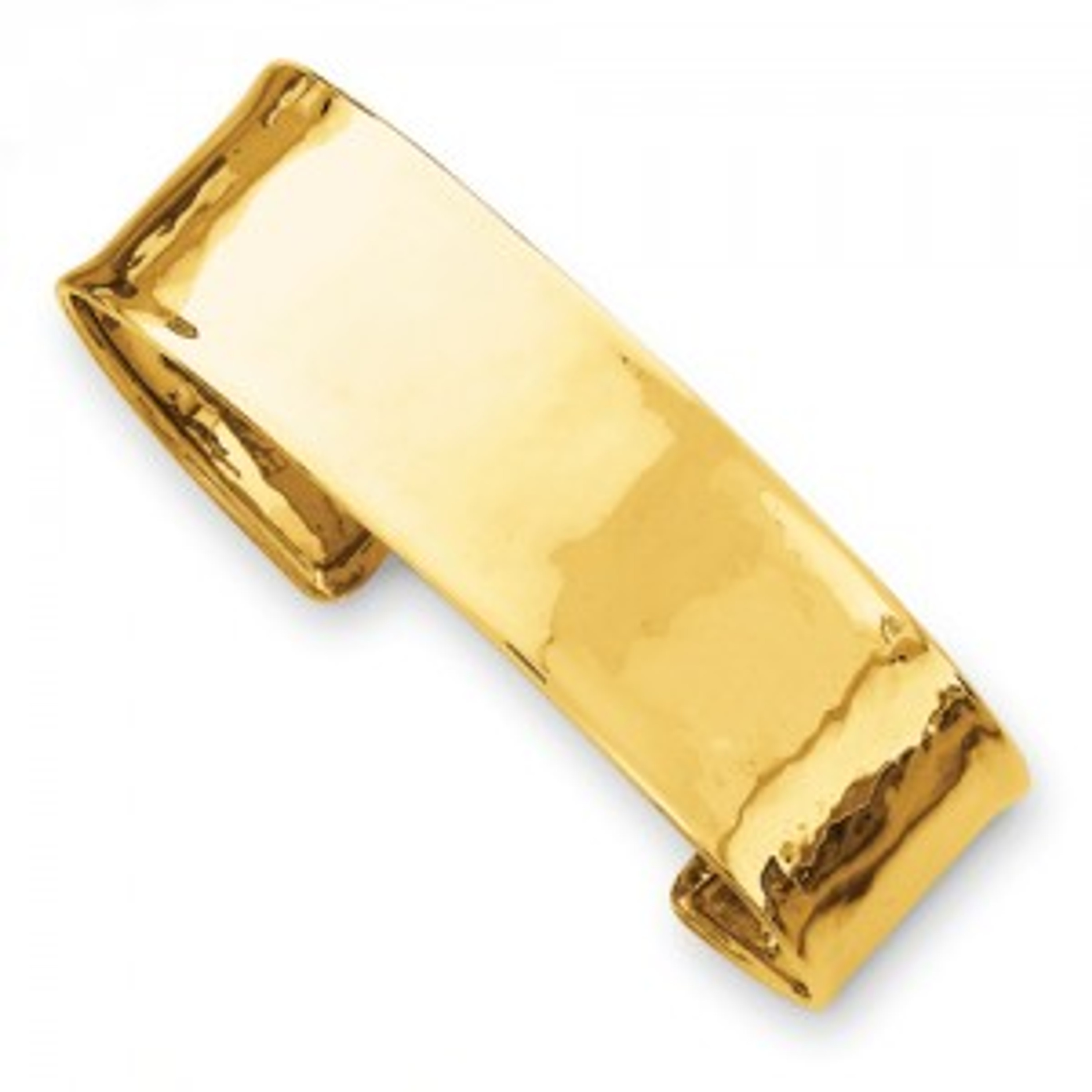 18k Gold Hammered Flat Cuff Bangle (18mm) 18k Gold Hammered Flat Cuff Bangle (18mm)