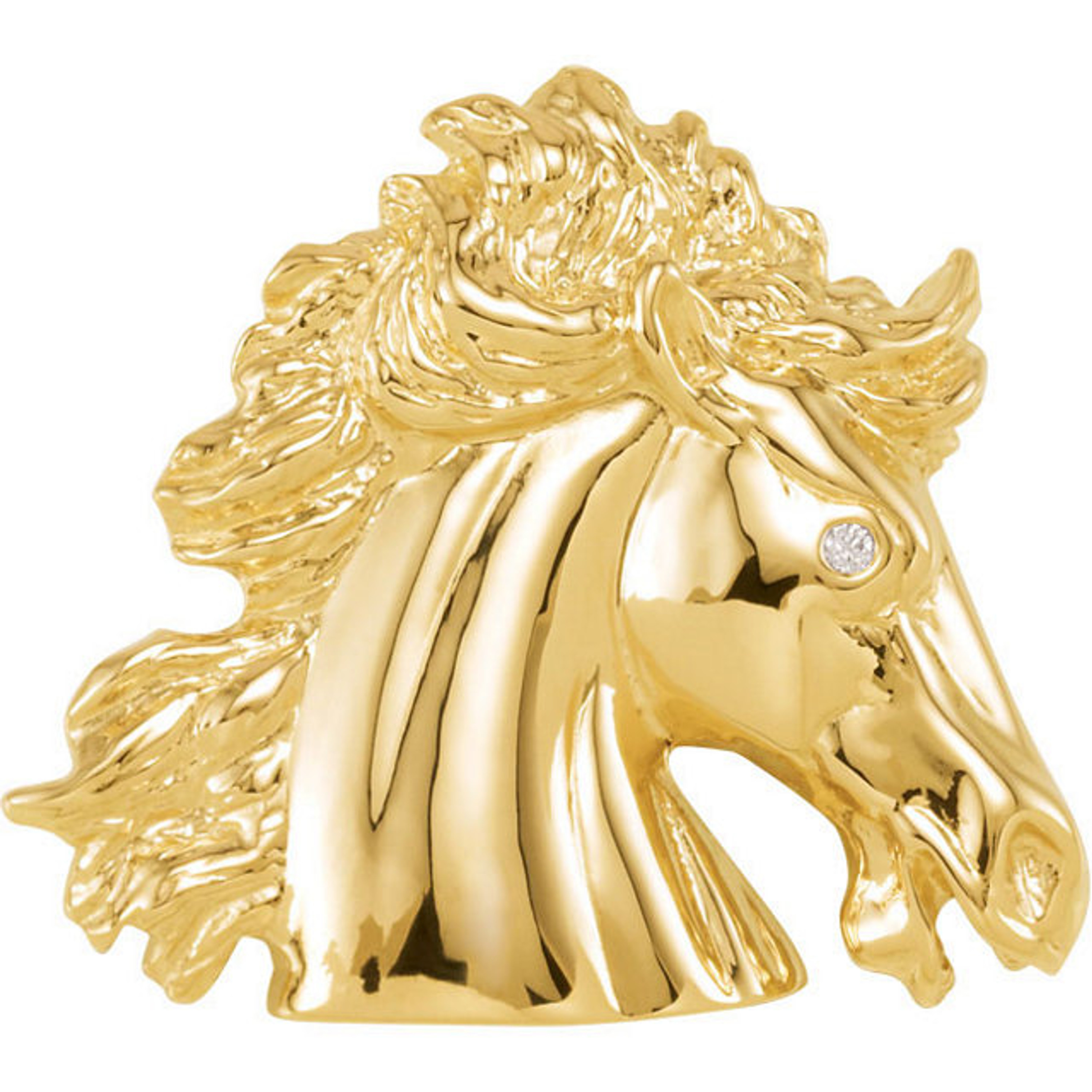 14k Gold Lipizzaner Diamond Horse Pendant 28mm W X 31mm H 14k Gold Lipizzaner Diamond Horse Pendant 28mm W X 31mm H