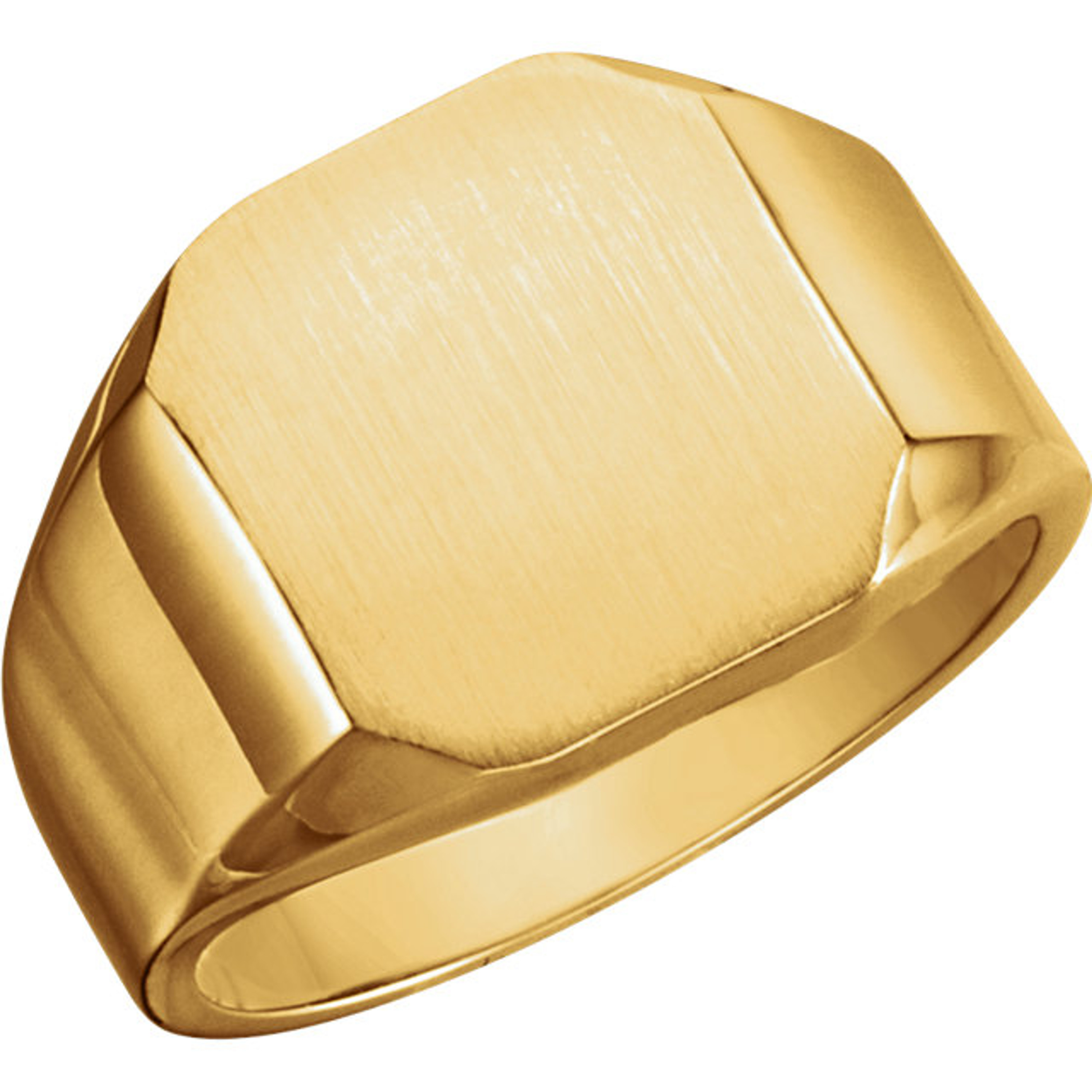 14k Gold Men's Octagon Signet Ring 12mmx10mm Open Back 14k Gold Men's Octagon Signet Ring 12mmx10mm Open Back