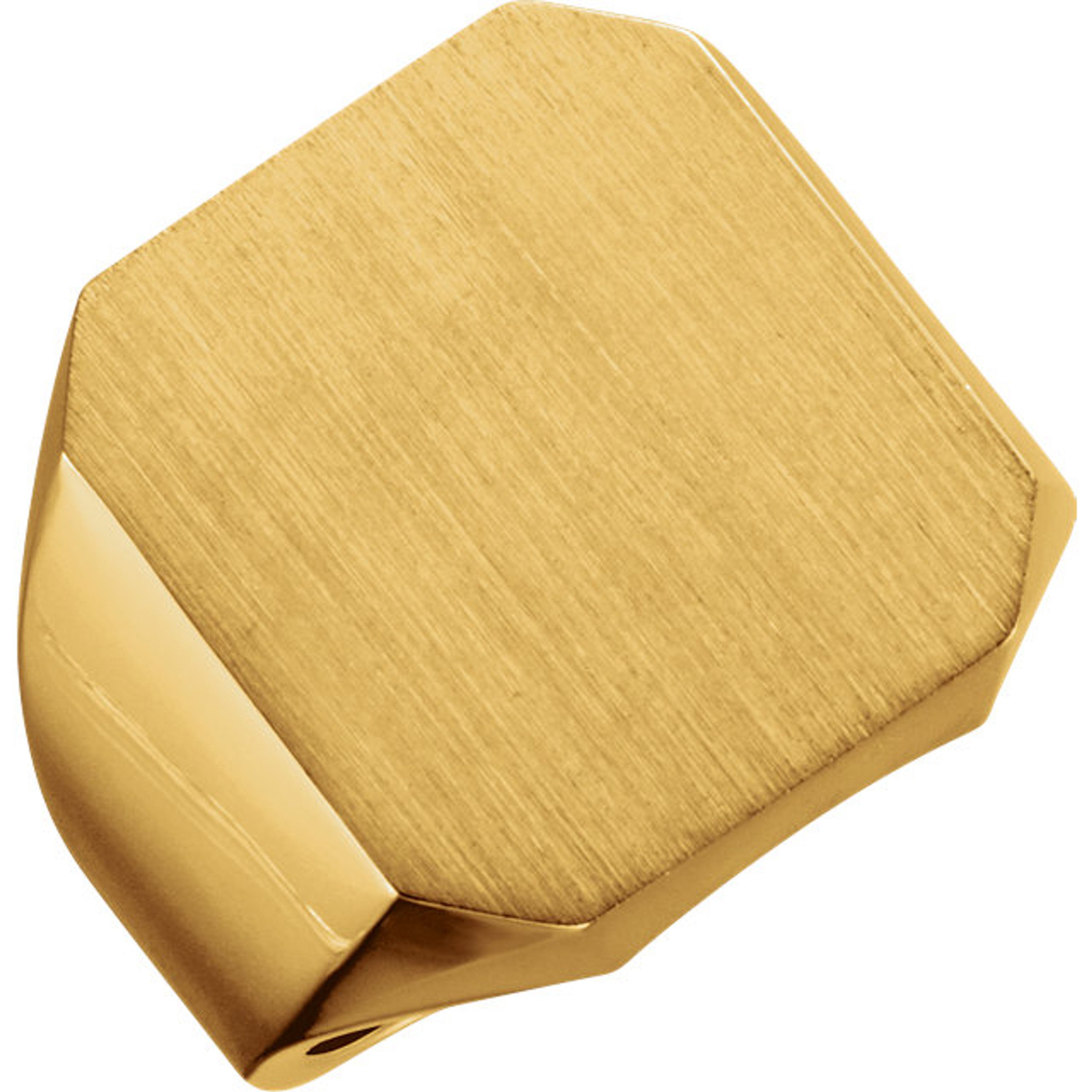 14k Gold Men's Octagon Signet Ring 20mmx18mm Open Back 14k Gold Men's Octagon Signet Ring 20mmx18mm Open Back