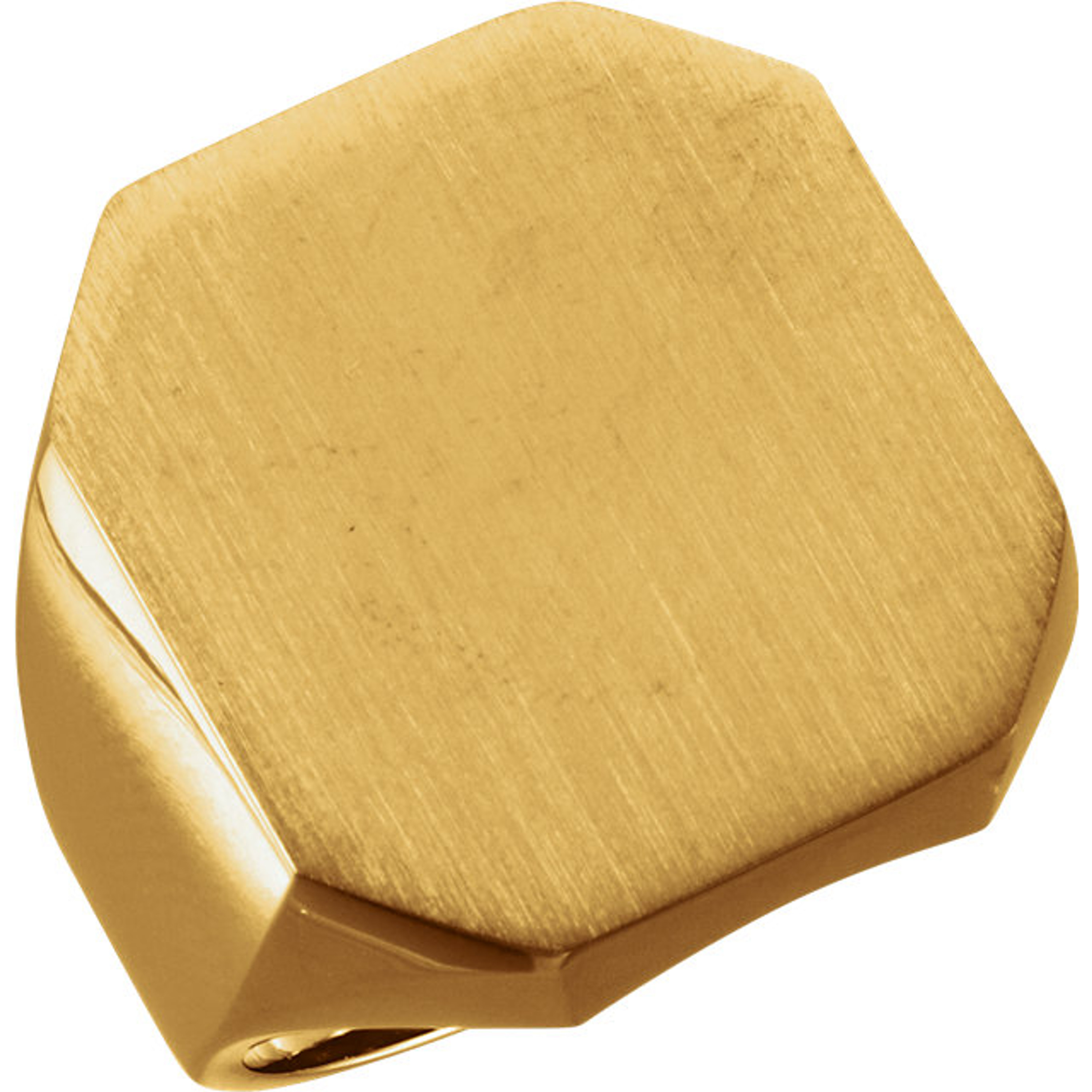 14k Gold Men's Octagon Signet Ring 22mmx20mm Open Back 14k Gold Men's Octagon Signet Ring 22mmx20mm Open Back