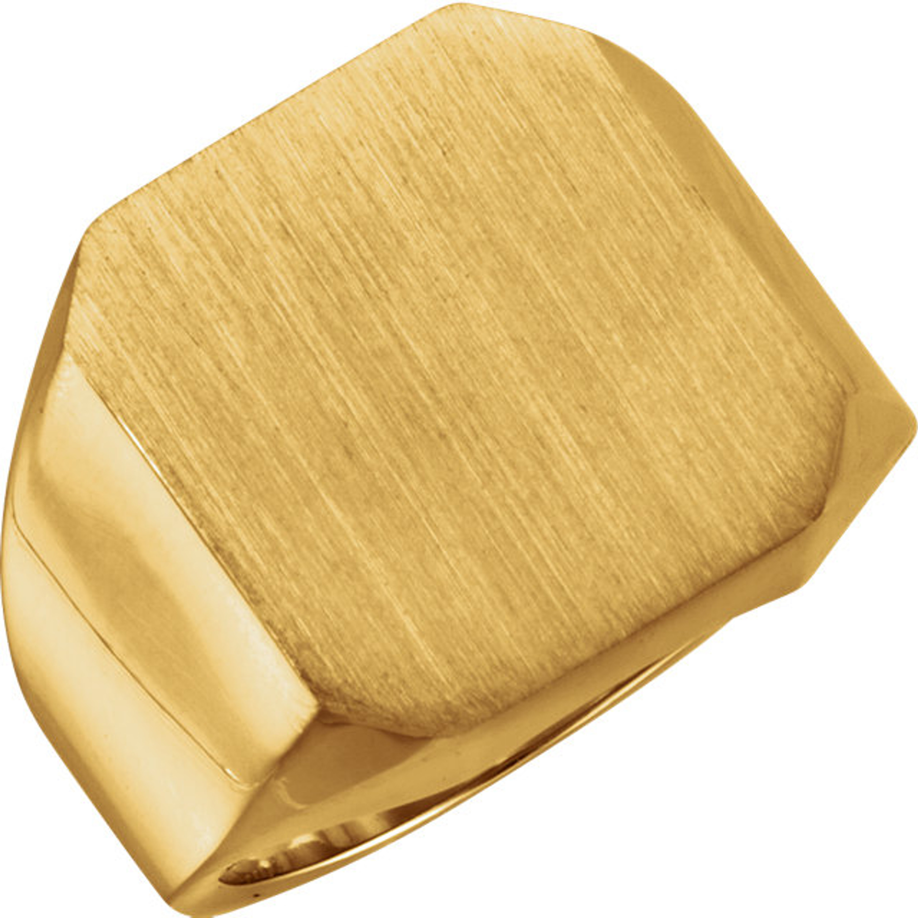 14k Gold Men's Octagon Signet Ring 18mmx16mm Solid Back 14k Gold Men's Octagon Signet Ring 18mmx16mm Solid Back