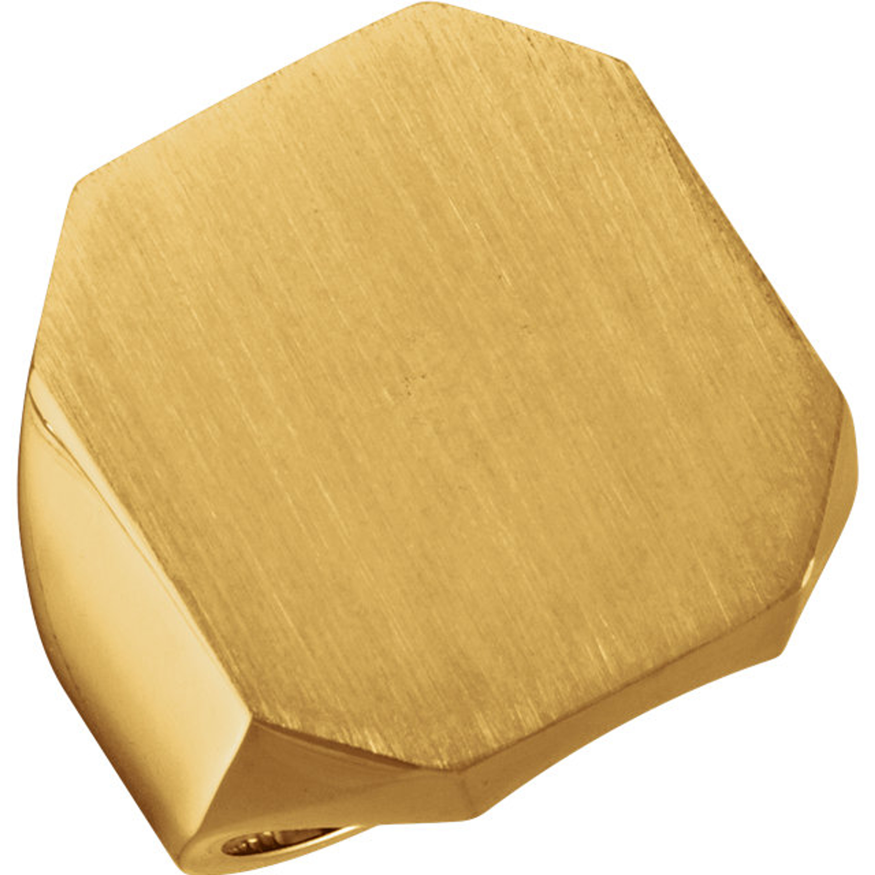 14k Gold Men's Octagon Signet Ring 22mmx20mm Solid Back 14k Gold Men's Octagon Signet Ring 22mmx20mm Solid Back