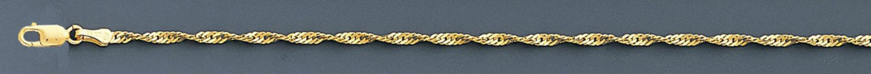 14k Gold 2mm Singapore Chain Anklet 8 Inches 14k Gold 2mm Singapore Chain Anklet 8 Inches