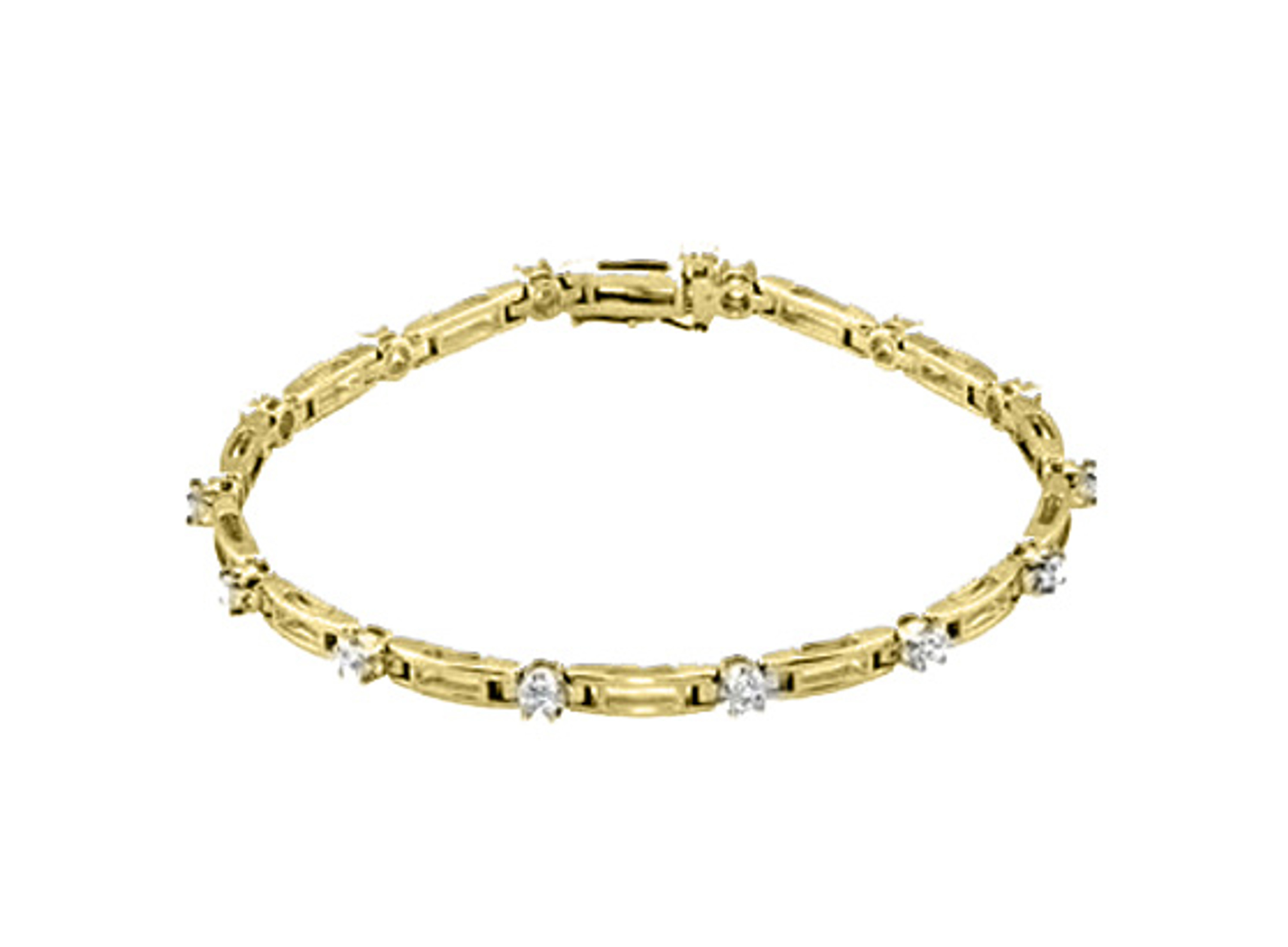 Diamond Tennis Bracelet in 14k Yellow Gold 1.50 ct. tw. 13 Stones Diamond Tennis Bracelet in 14k Yellow Gold 1.50 ct. tw. 13 Stones