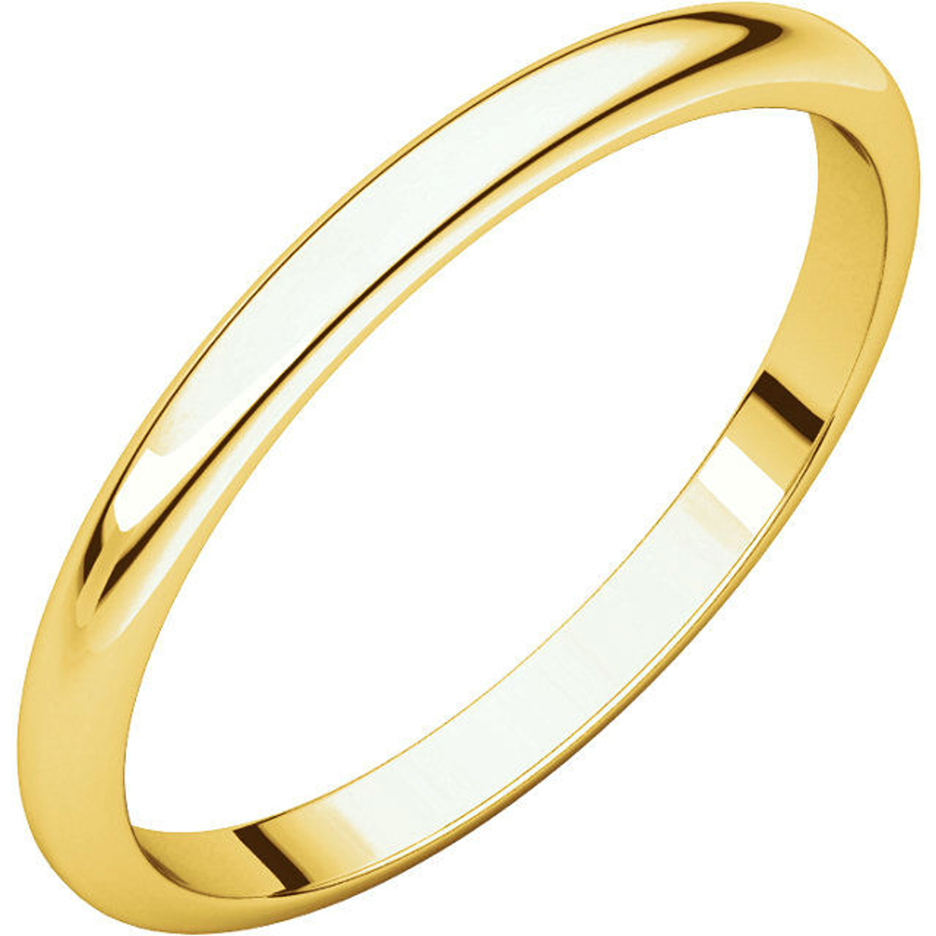 22K Gold 2mm High Polished Traditional Domed Wedding Band 22K Gold 2mm High Polished Traditional Domed Wedding Band