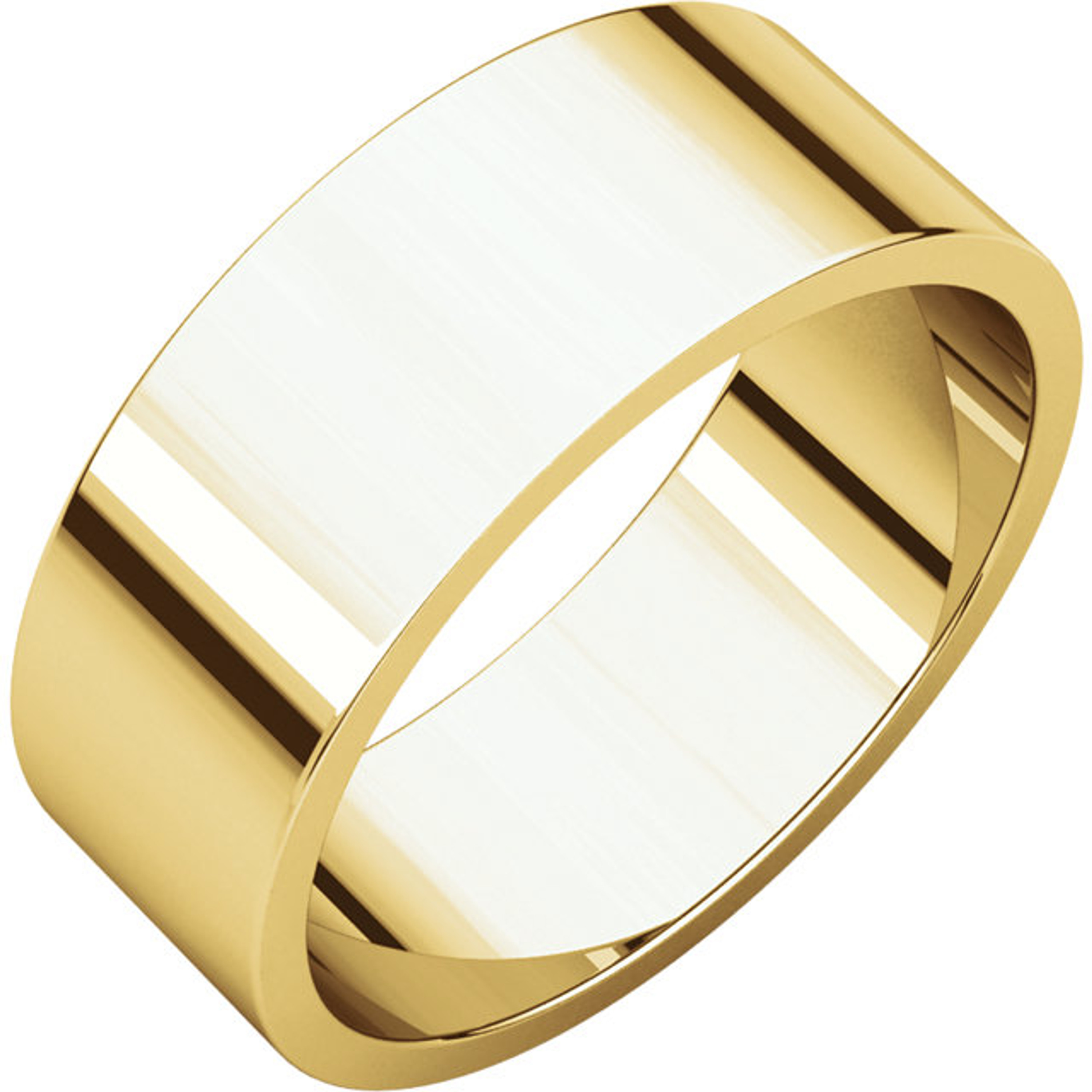 10k Yellow Gold 7mm. High Polished Flat Wedding Band 10k Yellow Gold 7mm. High Polished Flat Wedding Band