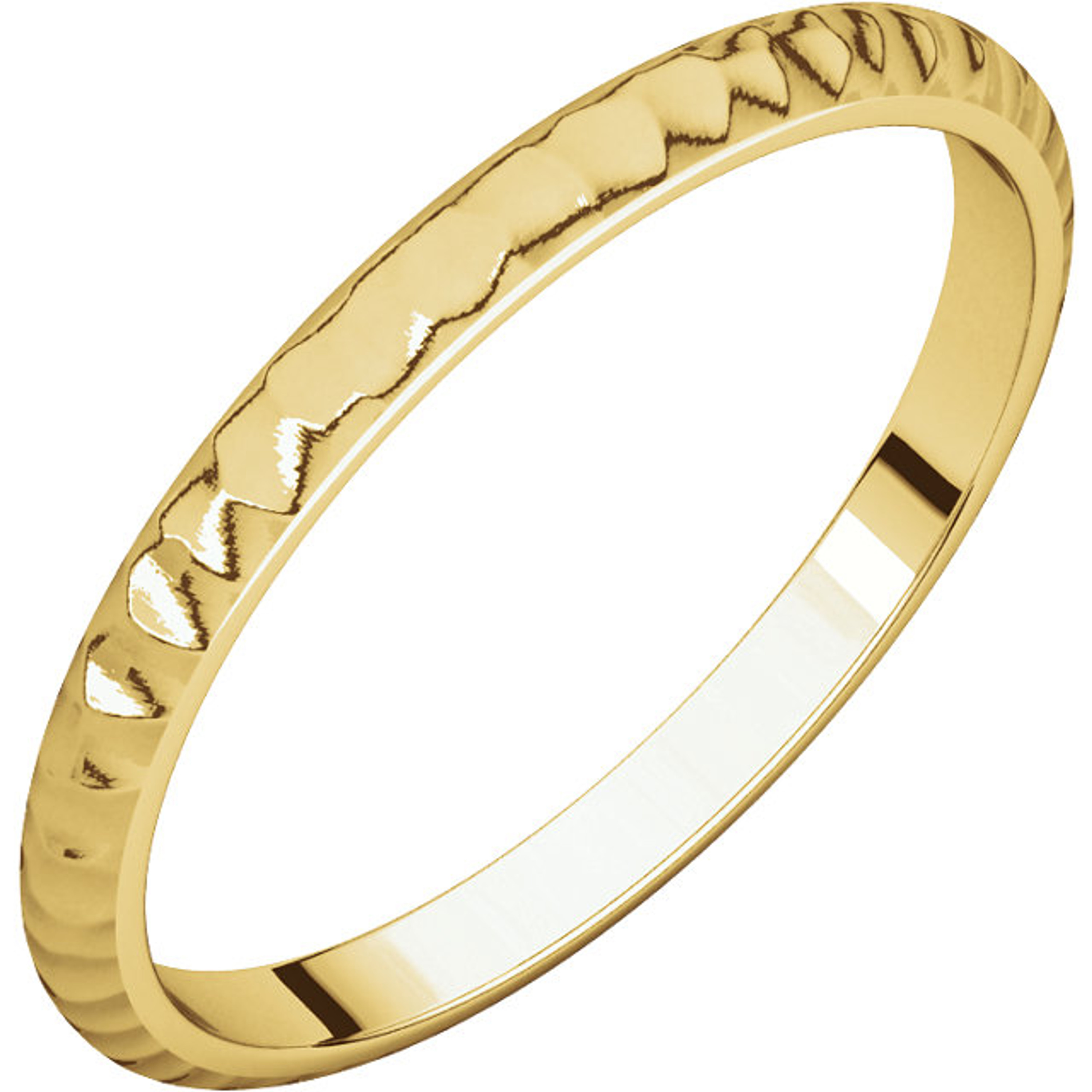 18k Yellow Gold 2mm Hammer Finish Wedding Band 18k Yellow Gold 2mm Hammer Finish Wedding Band