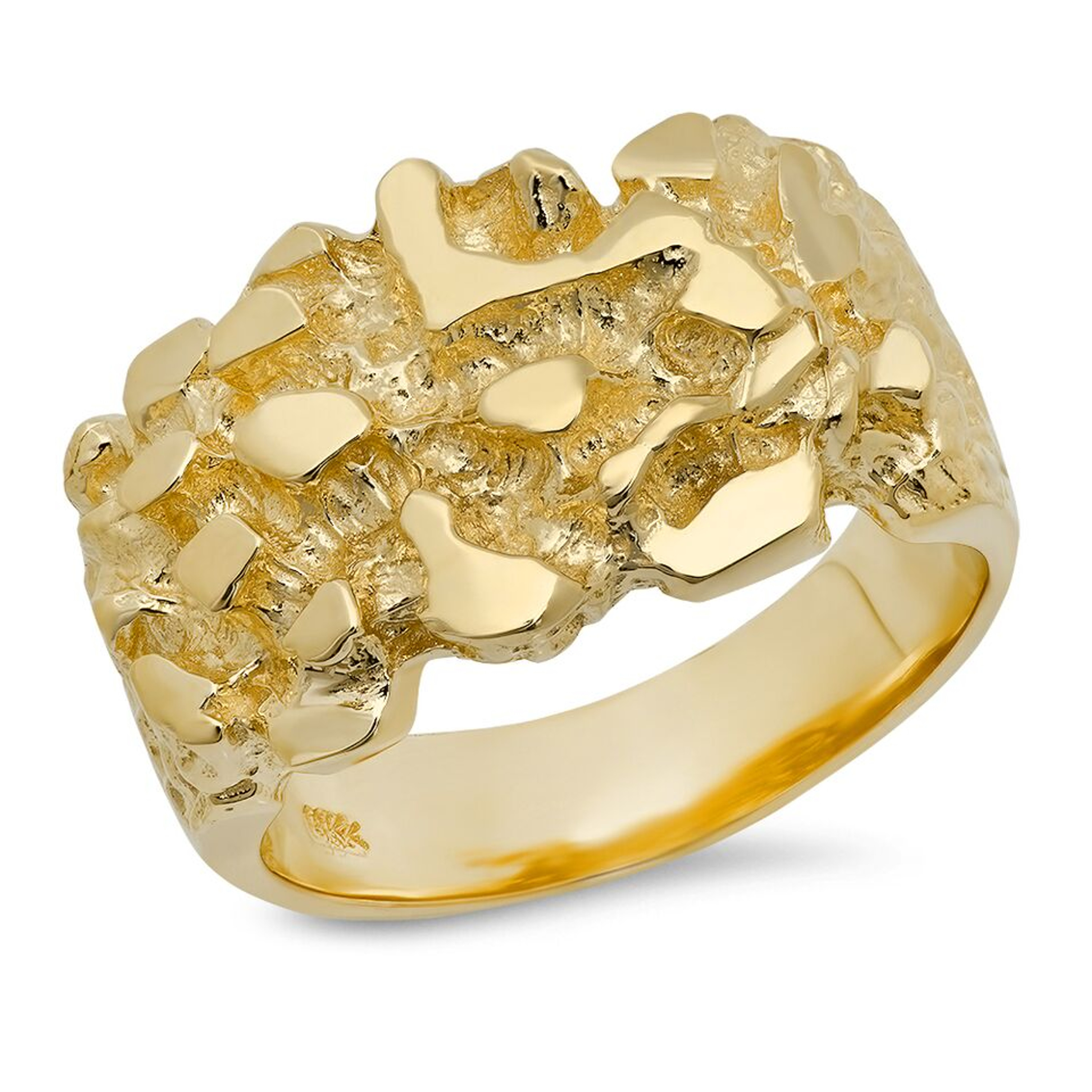 18K Gold Mens 11MM X 19MM Nugget Ring 18K Gold Mens 11MM X 19MM Nugget Ring
