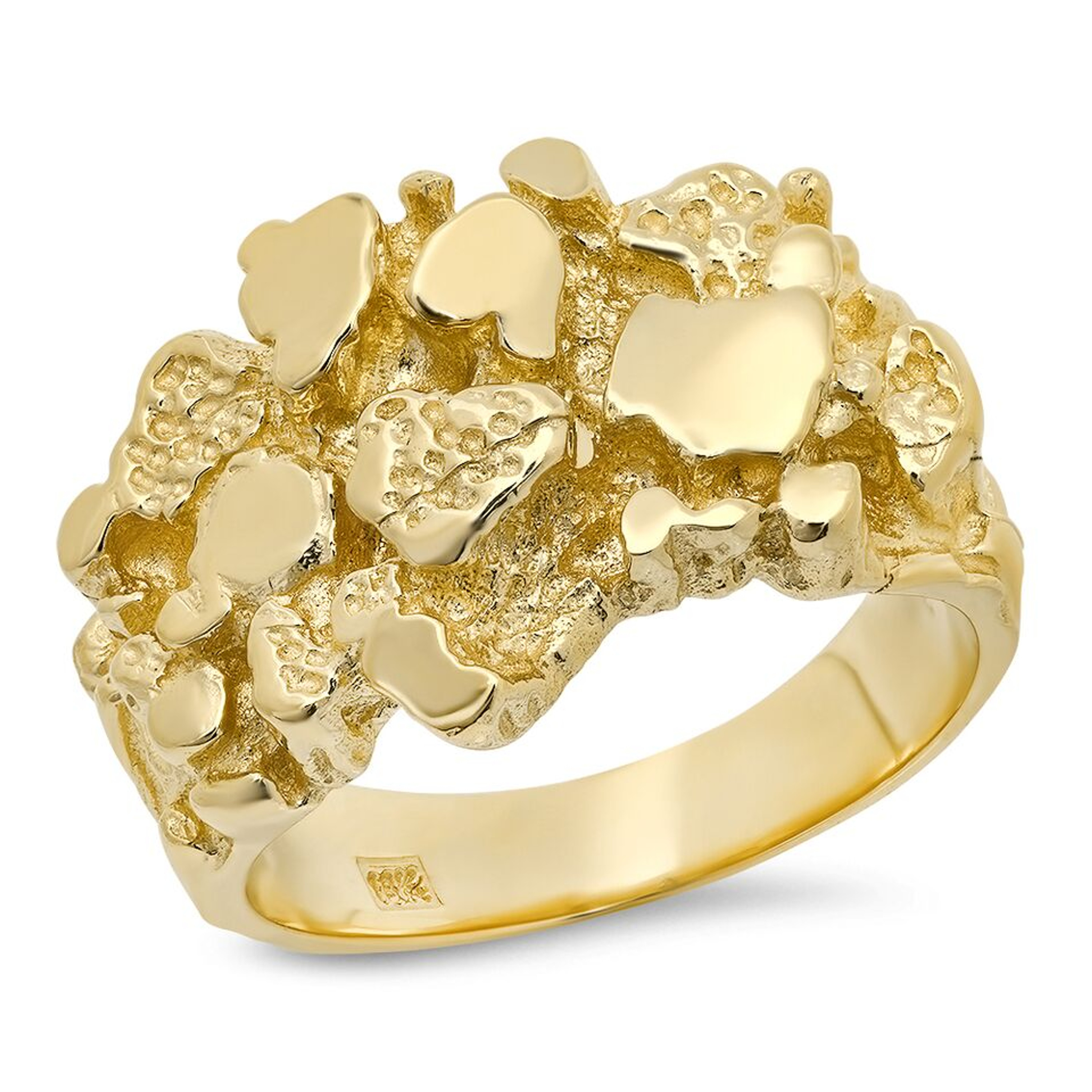 18K Gold Mens 14MM X 20MM Nugget Ring 18K Gold Mens 14MM X 20MM Nugget Ring