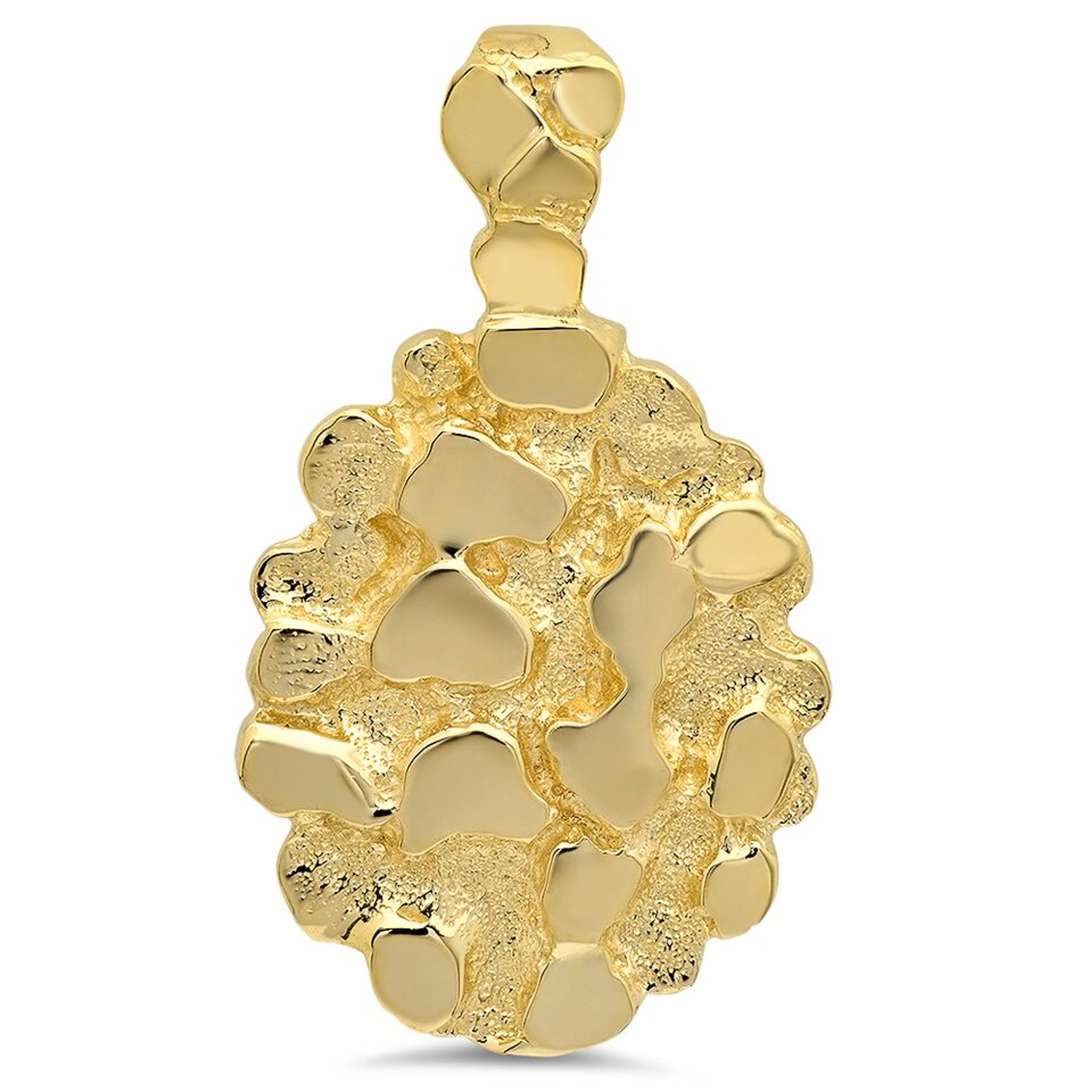 14k Yellow gold Oval Nugget Pendant 22mm X 27mm 14k Yellow gold Oval Nugget Pendant 22mm X 27mm