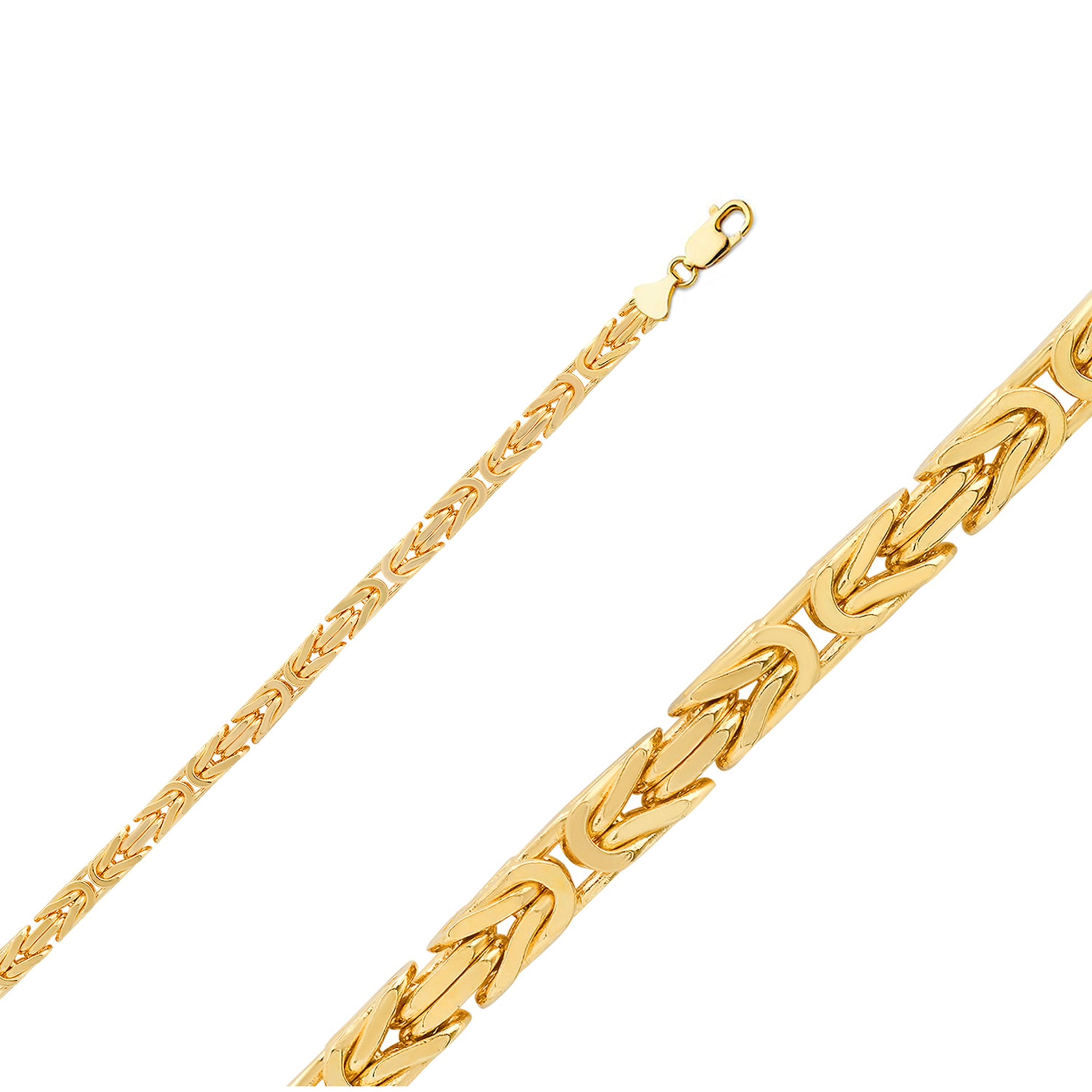 14k Gold 4.0mm Byzantine Chain 7 1/2 Inches 14k Gold 4.0mm Byzantine Chain 7 1/2 Inches