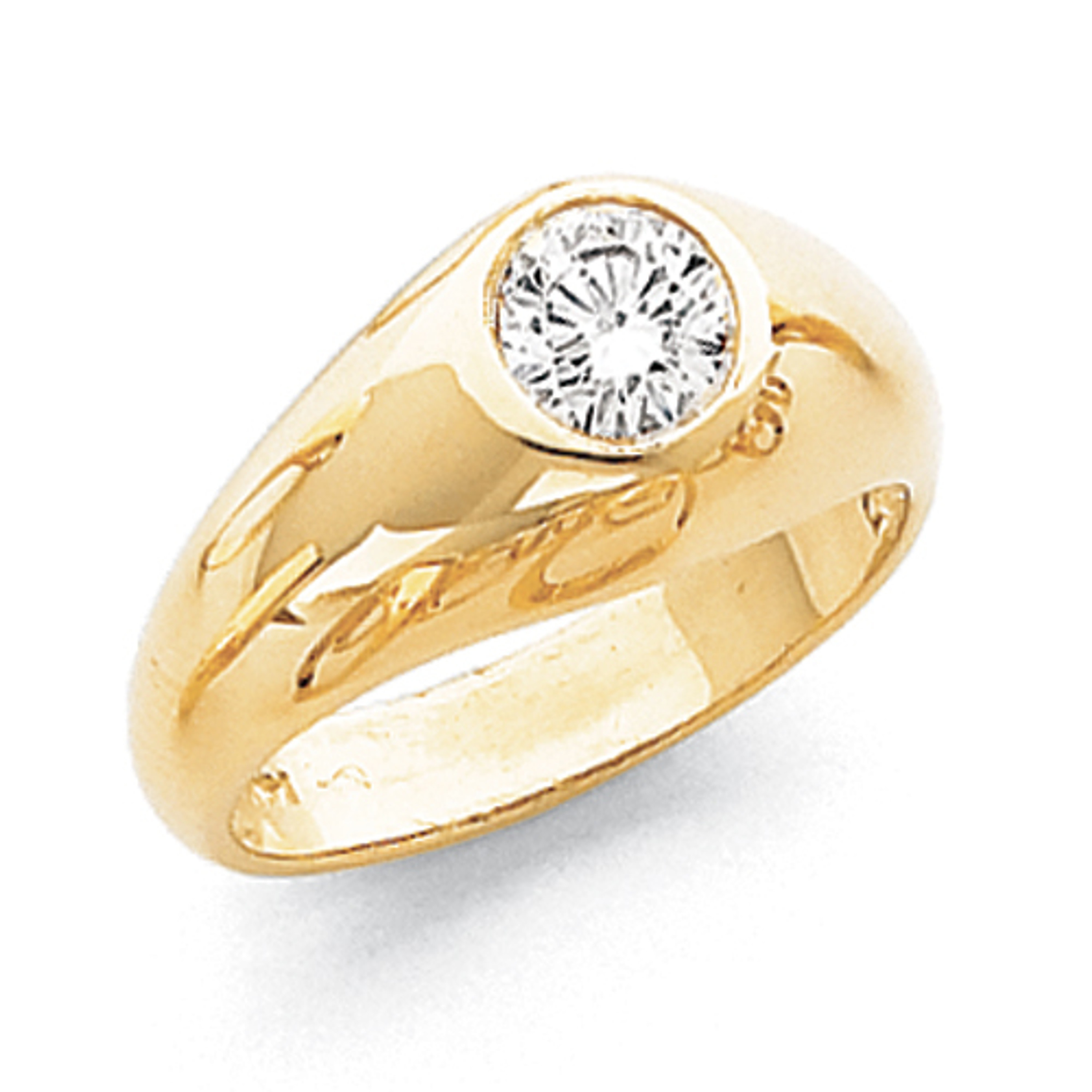 18k Yellow gold Mens Solitaire Diamond Ring 3/4 ct. 18k Yellow gold Mens Solitaire Diamond Ring 3/4 ct.