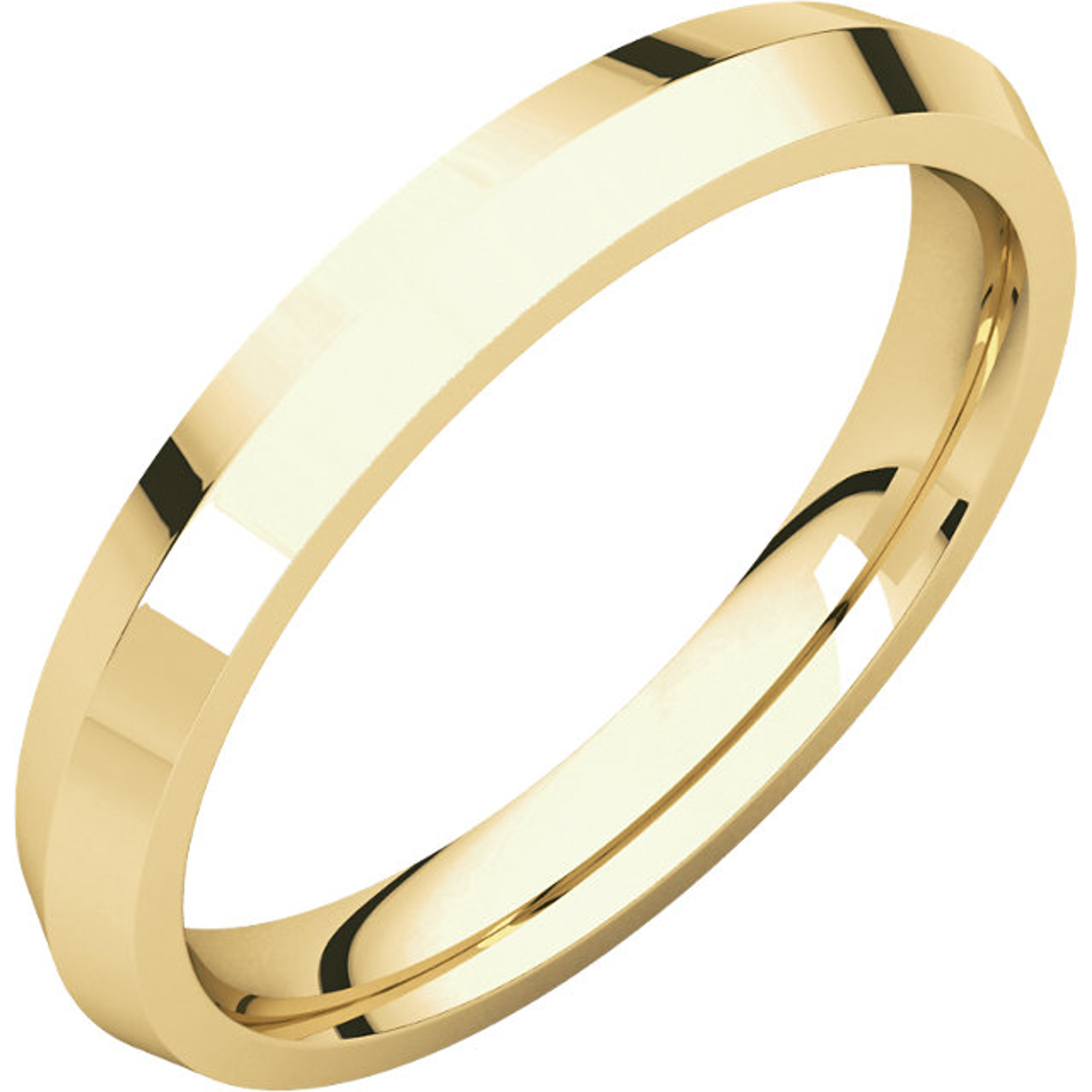 14k Yellow 3mm Knife Edge Comfort Fit Wedding Band 14k Yellow 3mm Knife Edge Comfort Fit Wedding Band