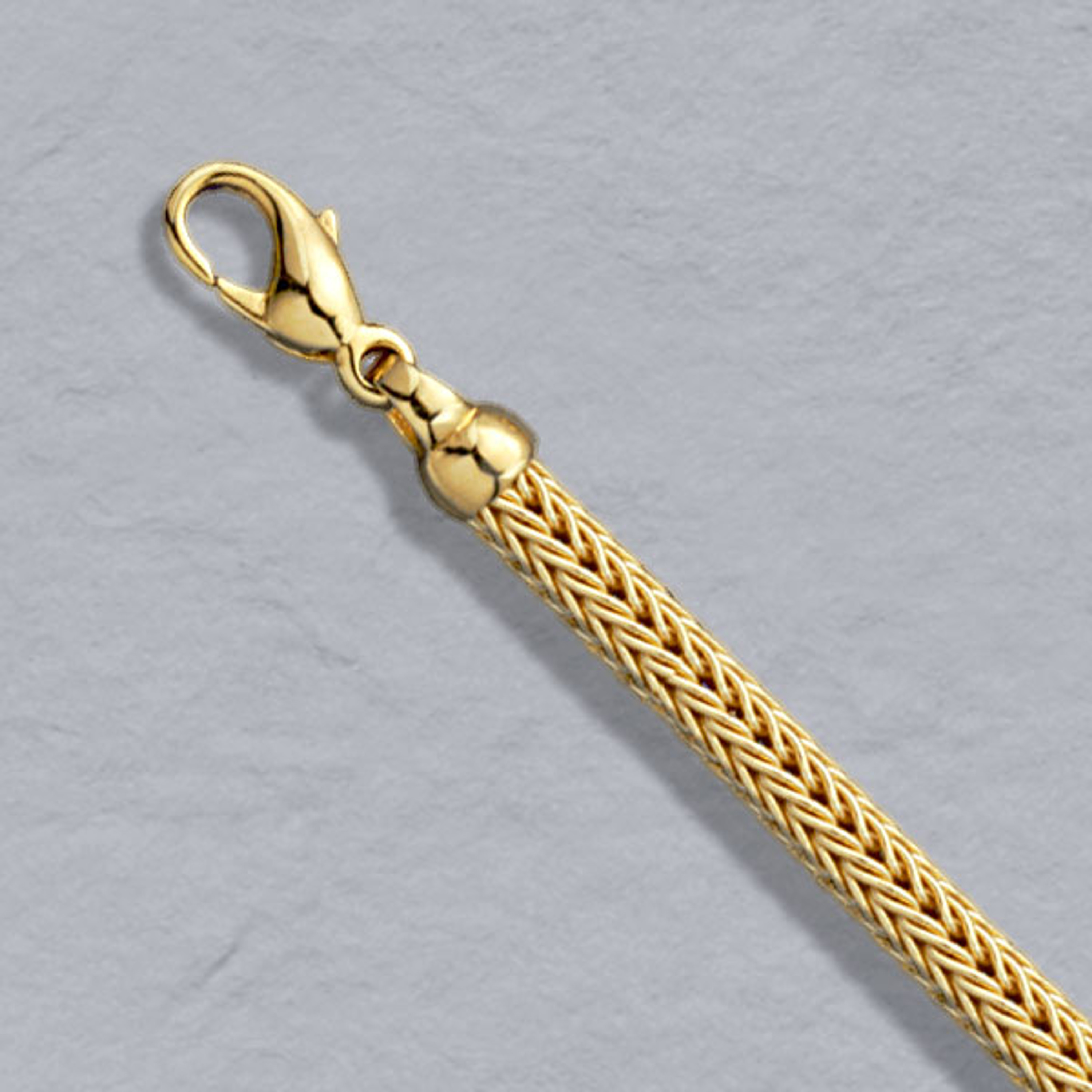 14K Yellow Gold Foxtail mesh 4.2mm 18 Inches 14K Yellow Gold Foxtail mesh 4.2mm 18 Inches