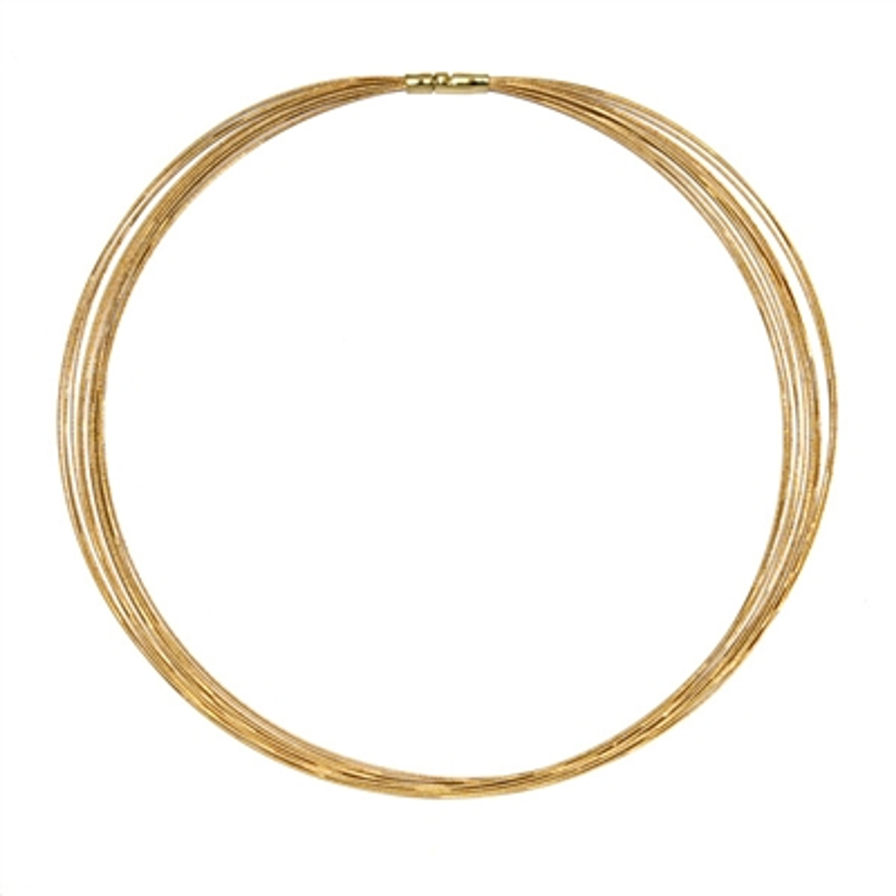 14k Gold  Multi Strand Necklace with 7 Cables 16" 14k Gold  Multi Strand Necklace with 7 Cables 16"