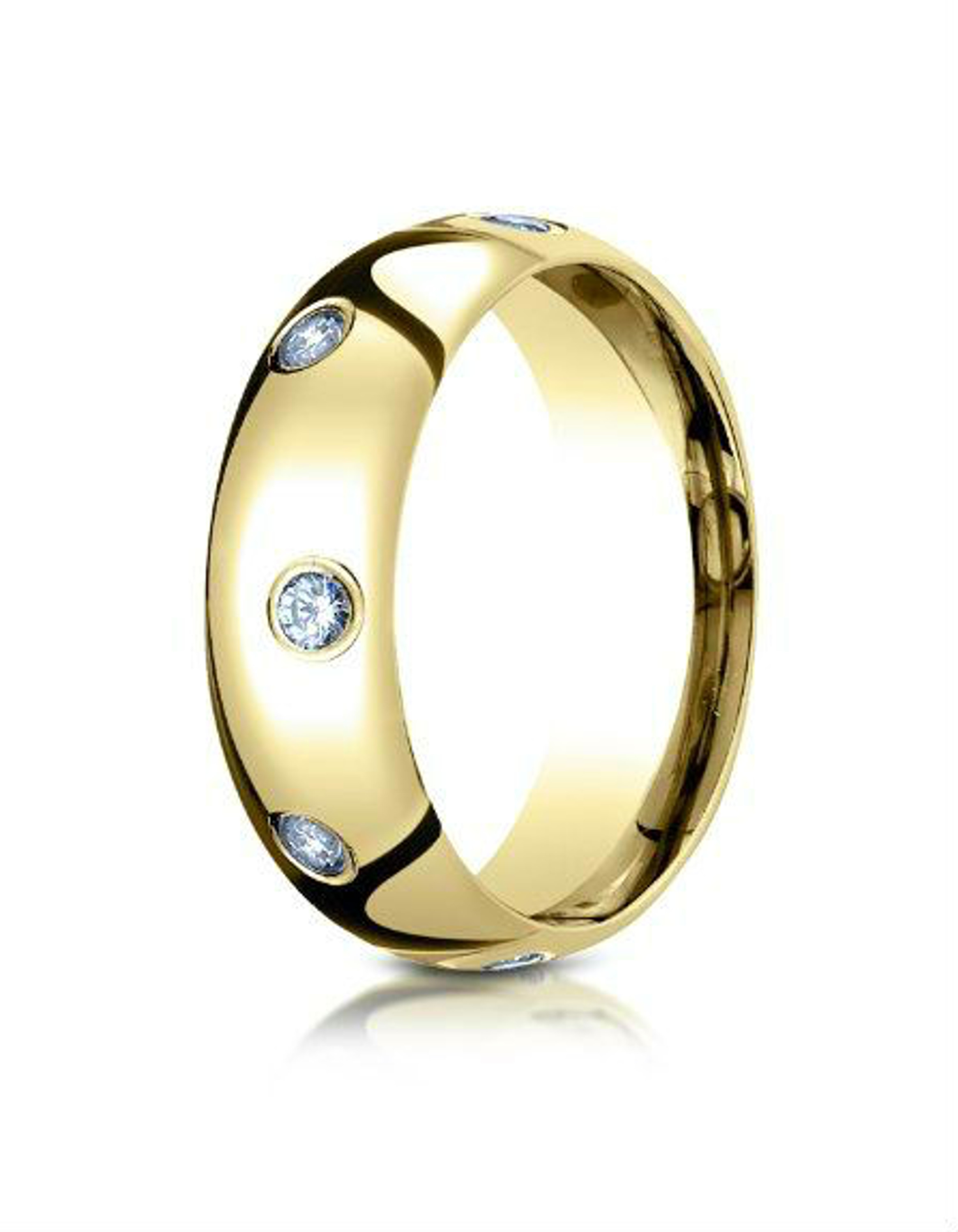 18k Yellow Gold Etoile Diamond Eternity Band 6mm Wide .32 ct 18k Yellow Gold Etoile Diamond Eternity Band 6mm Wide .32 ct