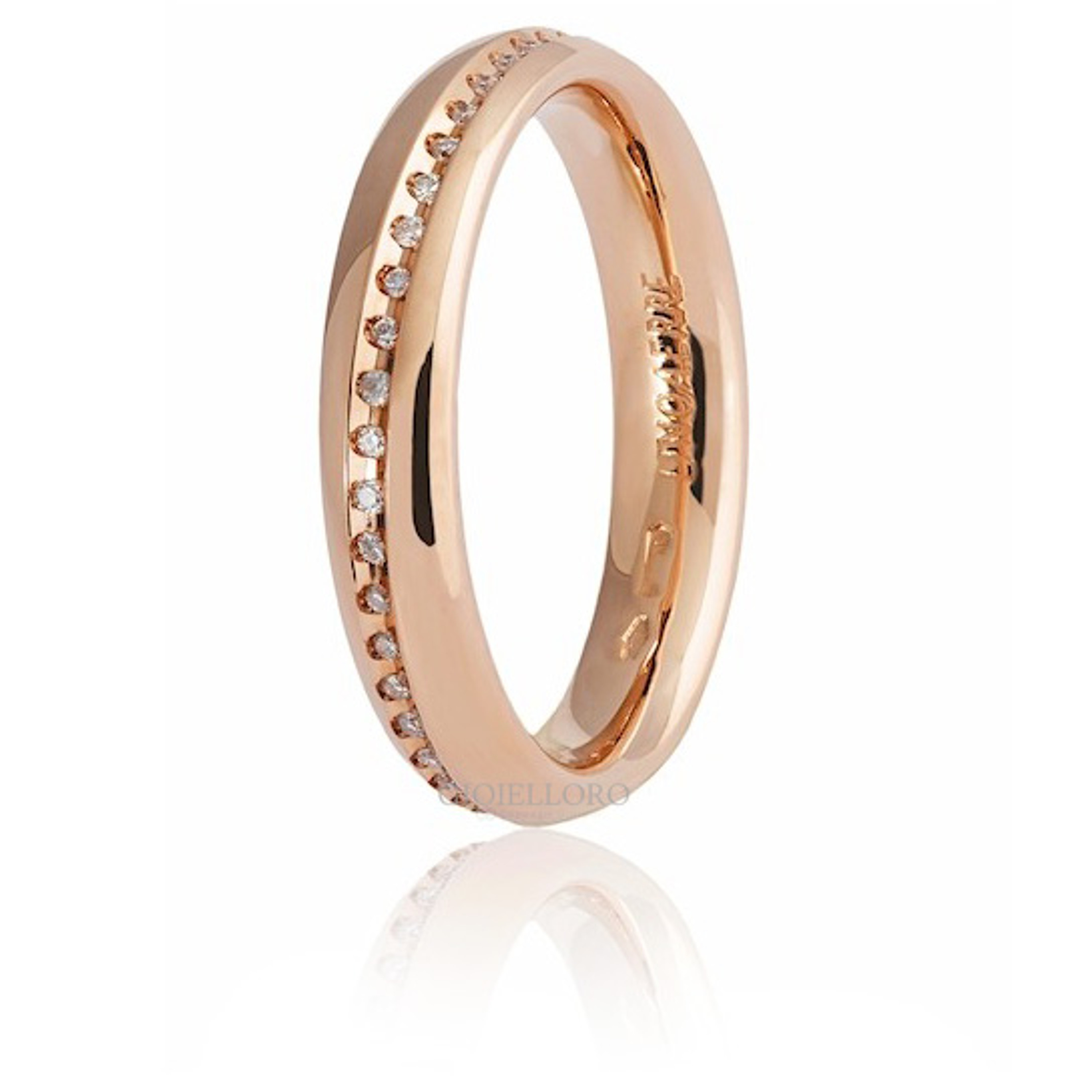 18kt Rose Gold Unoaerre Diamond Eternity Band .15ct