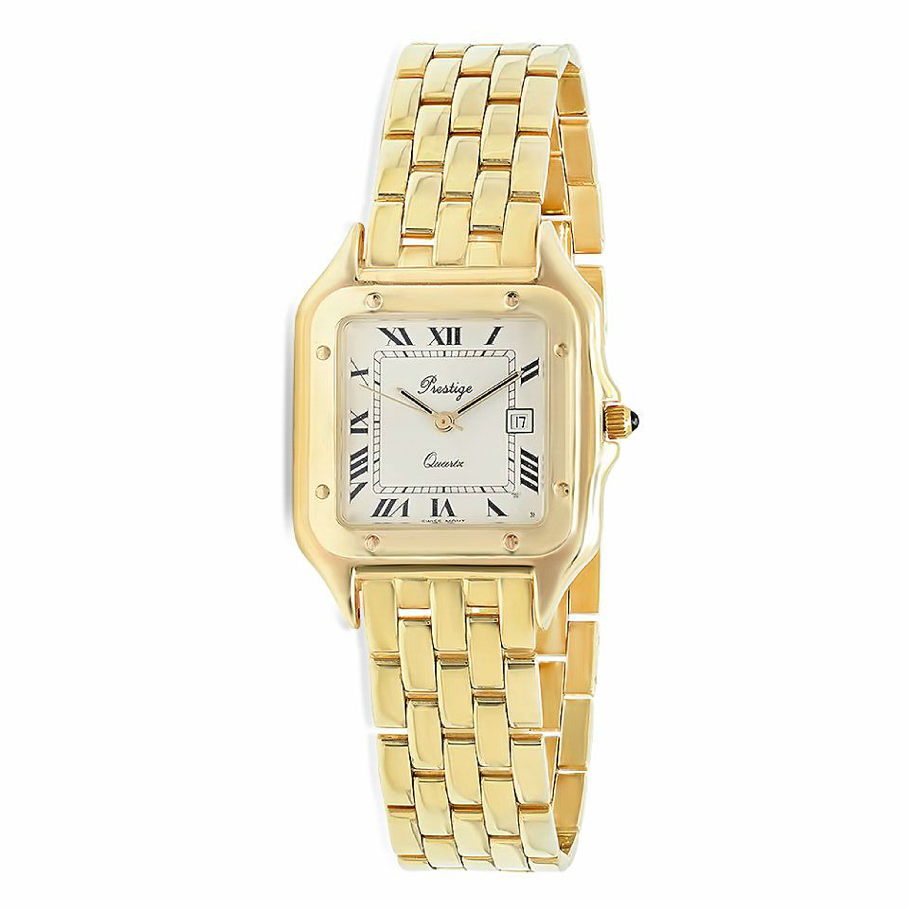 14k Yellow Gold Square Italian Watch 28.0mm x 28.0 mm 8" 14k Yellow Gold Square Italian Watch 28.0mm x 28.0 mm 8"