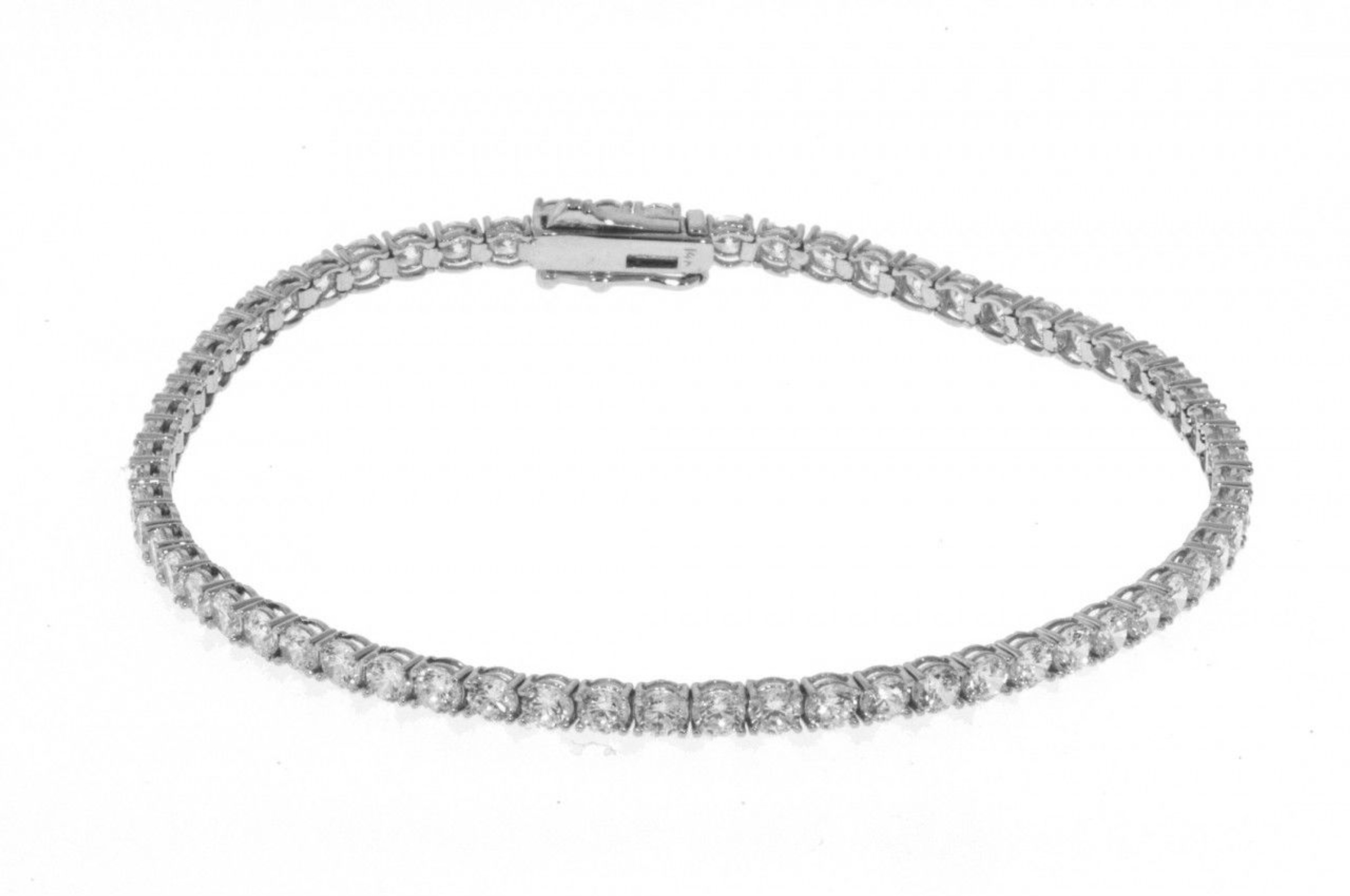 14k White Gold 2.5mm wide with 2.0 Ct Round Cz Tennis Bracelet 7" 14k White Gold 2.5mm wide with 2.0 Ct Round Cz Tennis Bracelet 7"
