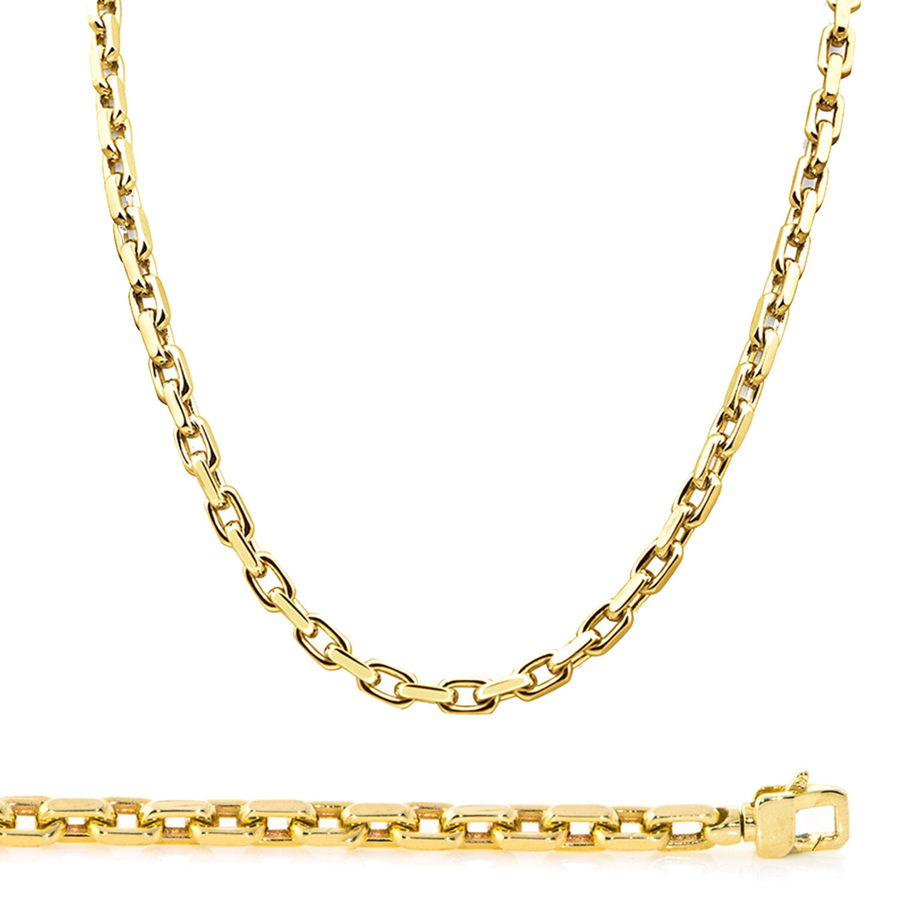 14K Yellow Gold 6mm Handcrafted Rolo Chain Necklace 16 Inches 14K Yellow Gold 6mm Handcrafted Rolo Chain Necklace 16 Inches