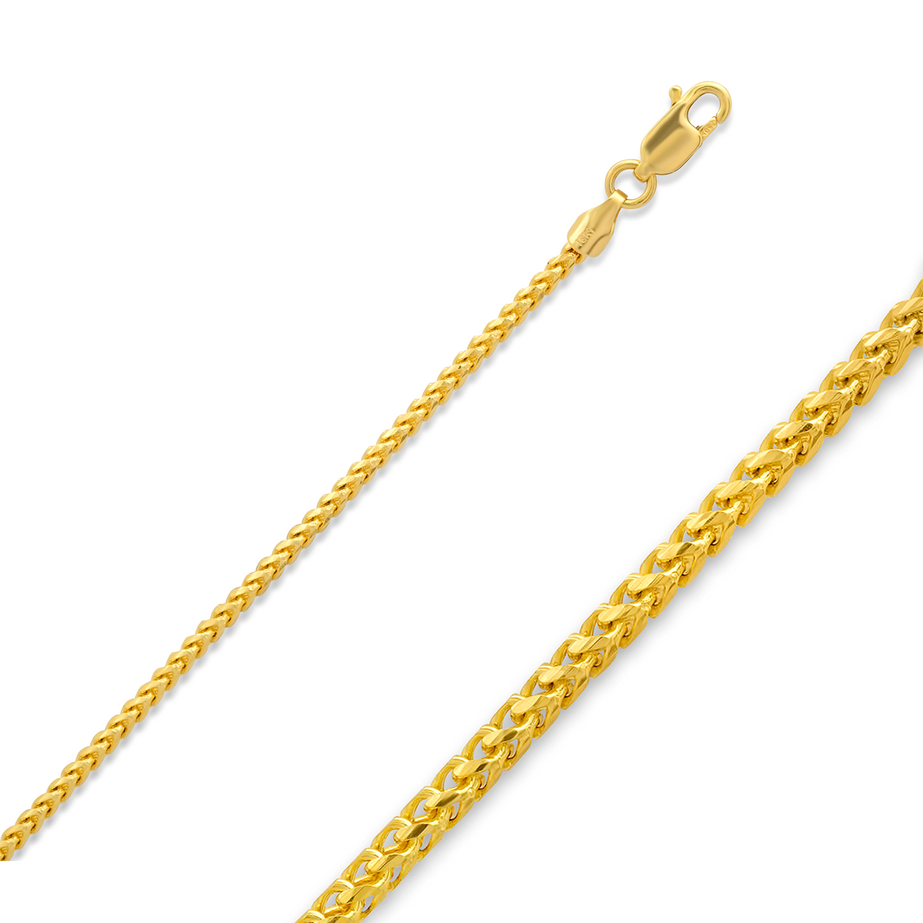 18K Yellow Gold 1.15mm Diamond Cut Franco Chain 24 Inches 18K Yellow Gold 1.15mm Diamond Cut Franco Chain 24 Inches