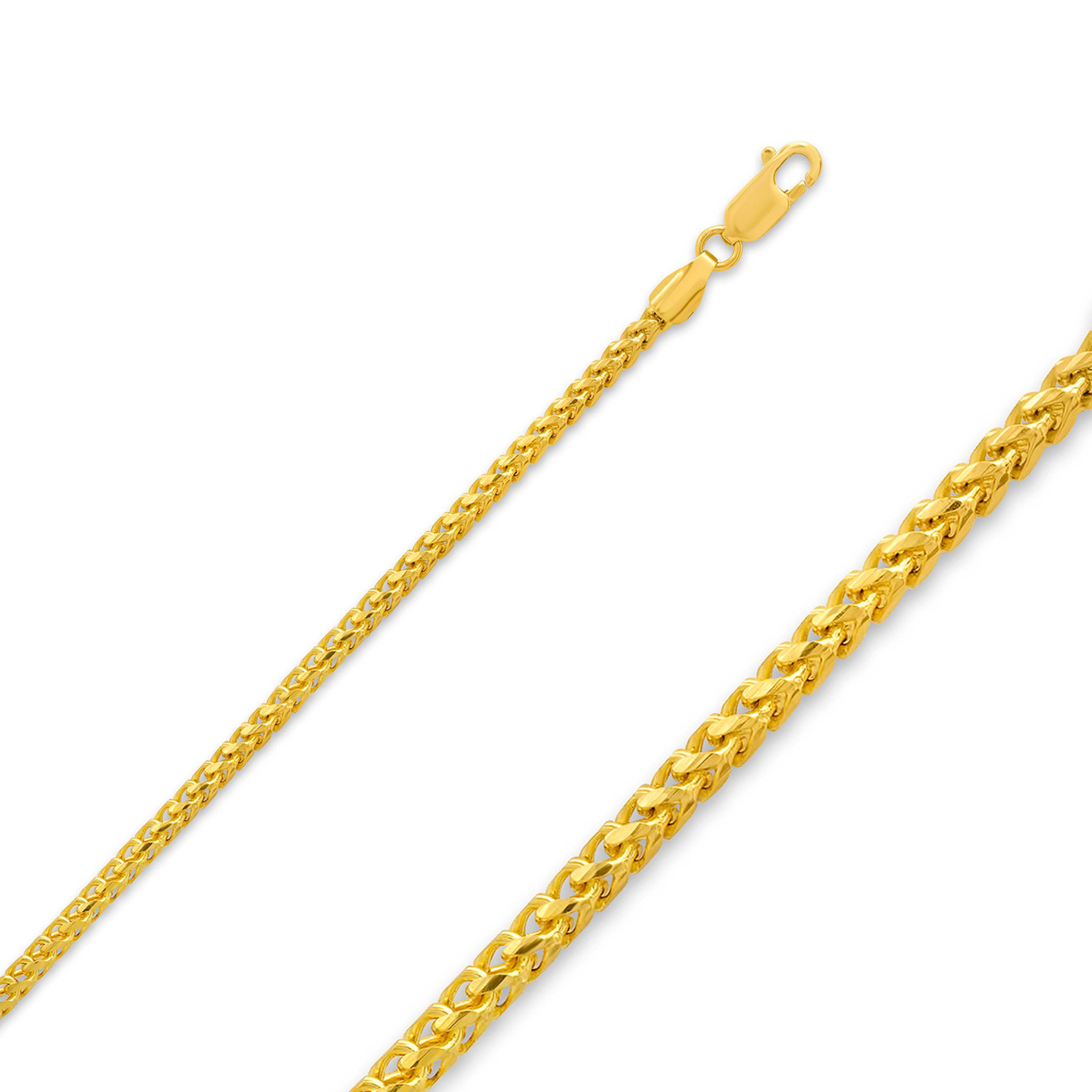10K Yellow Gold 2.0mm Diamond Cut Franco Chain 26 Inches 10K Yellow Gold 2.0mm Diamond Cut Franco Chain 26 Inches