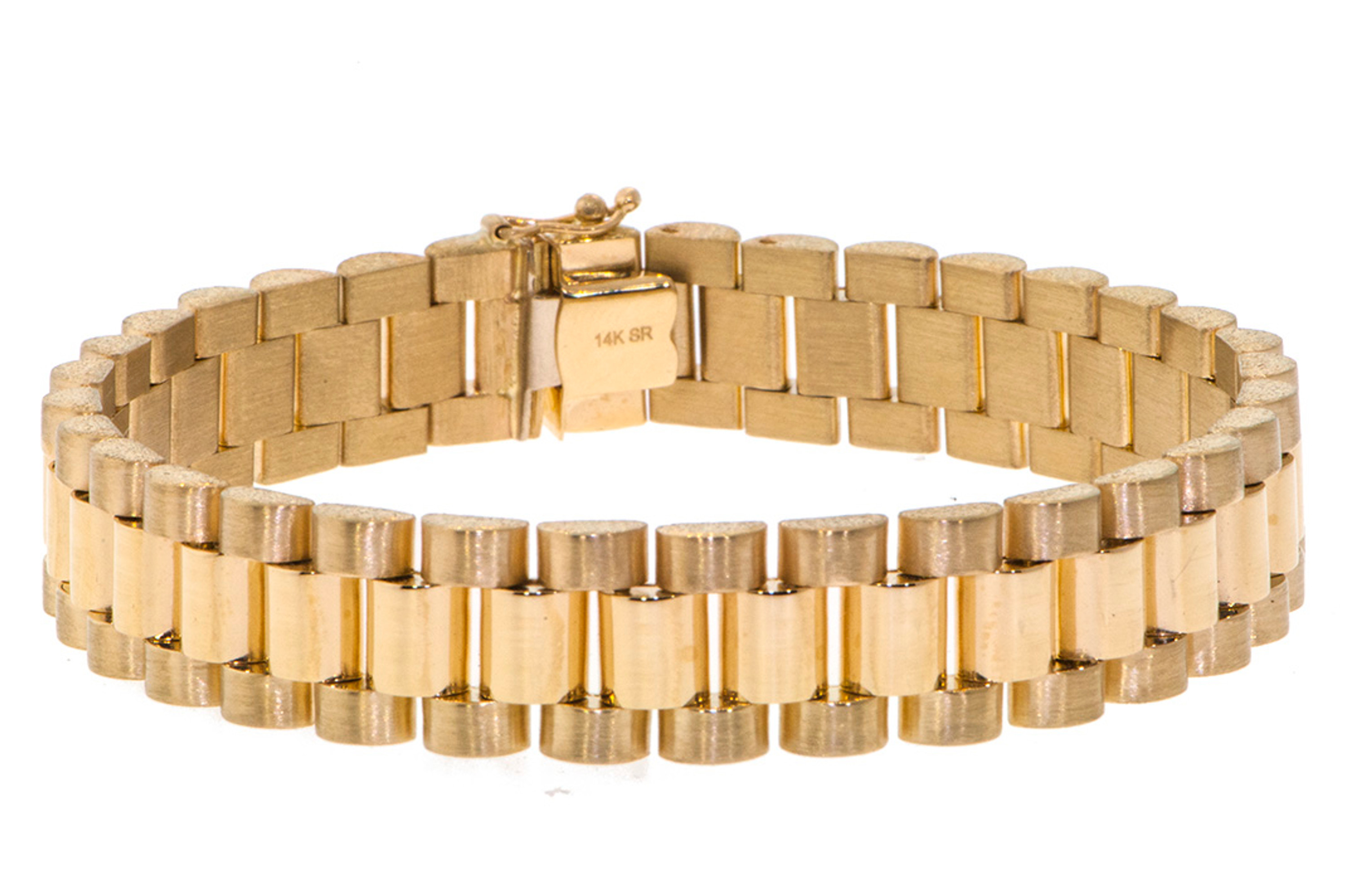 14k Gold President Jubilee Bracelet 12MM Wide 8 Inches 14k Gold President Jubilee Bracelet 12MM Wide 8 Inches