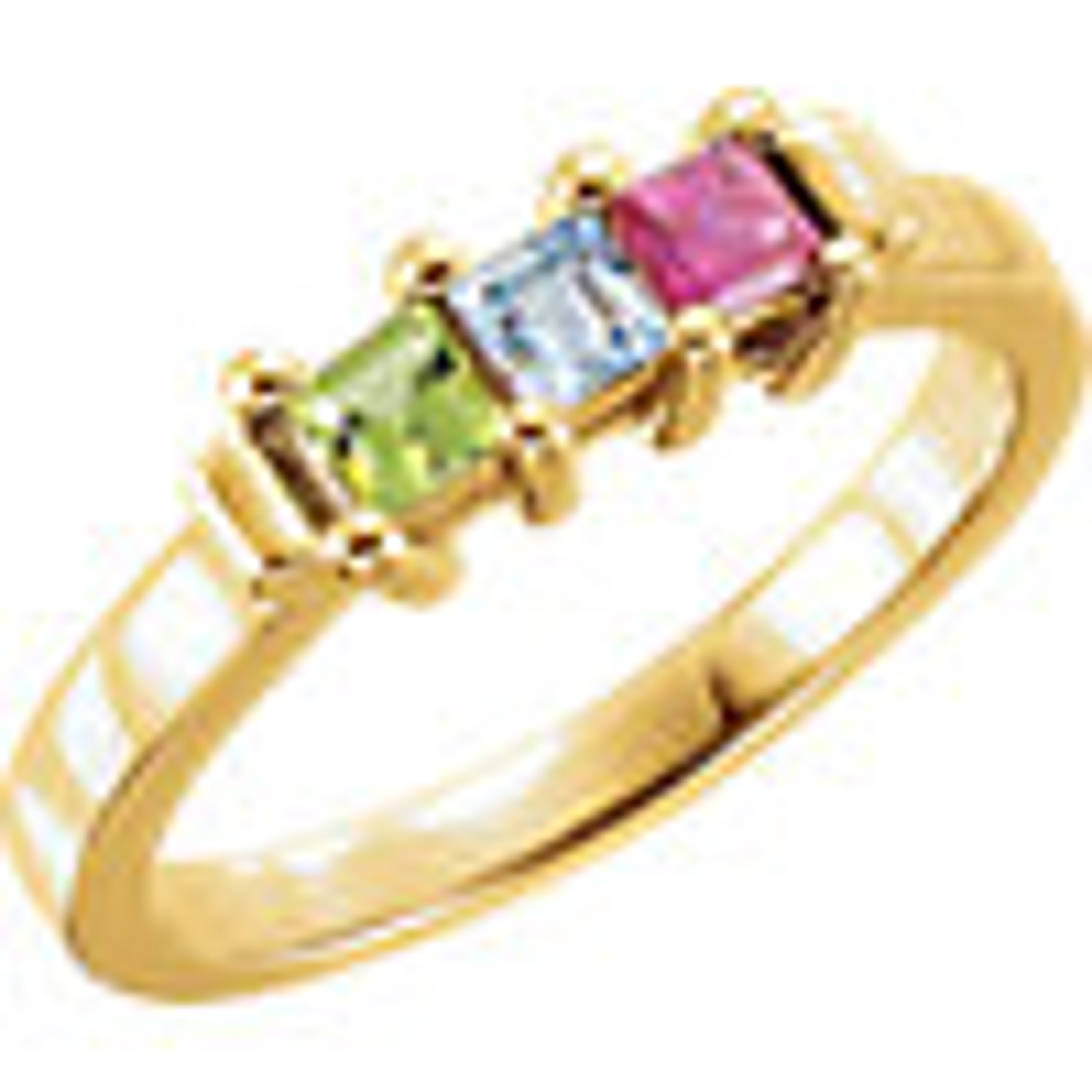 14k Gold Family Mother's Ring, 3 Stone (Available in 1,2,3.4,5 Stones) 14k Gold Family Mother's Ring, 3 Stone (Available in 1,2,3.4,5 Stones)