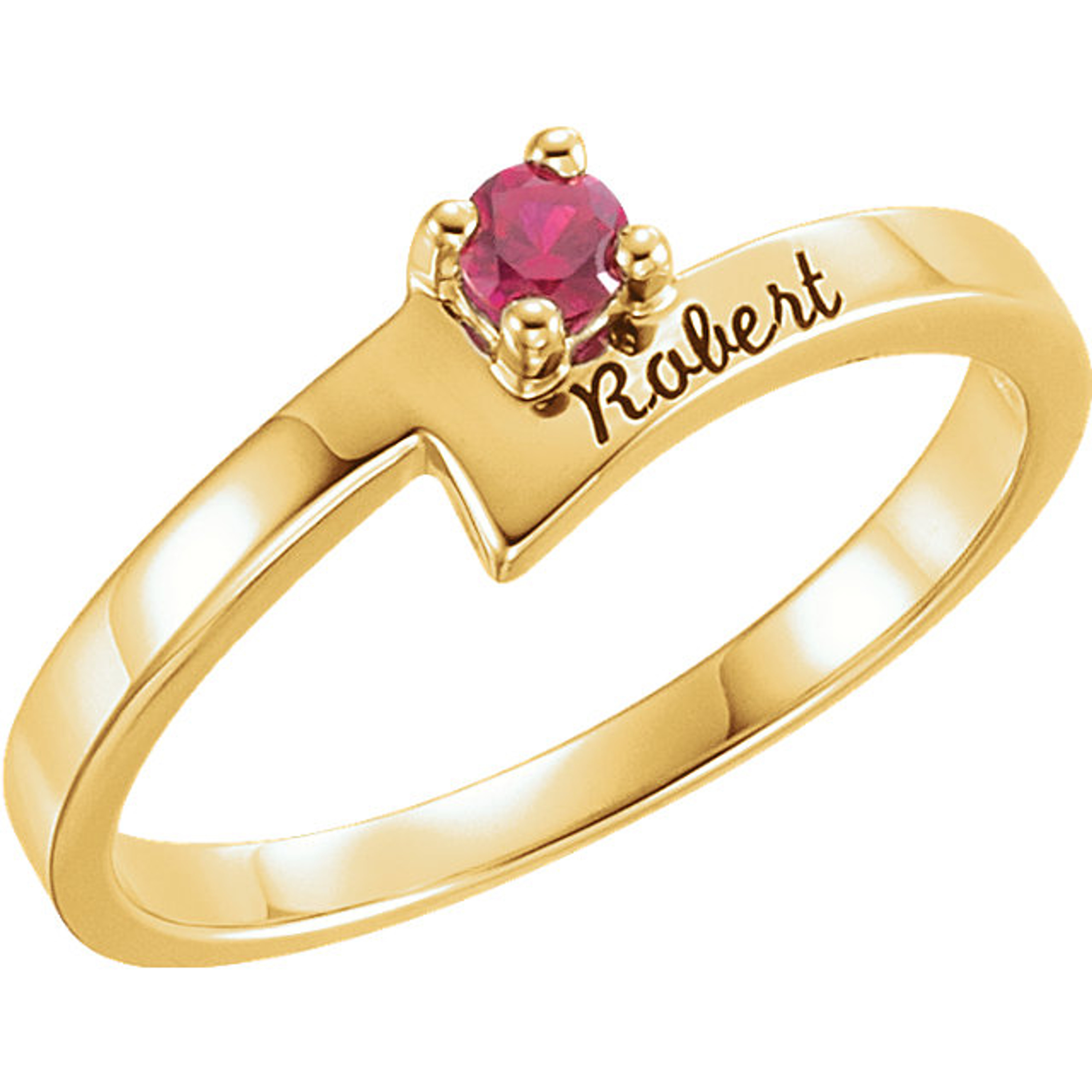14k Gold Engravable Family Mother's Ring, 1 Stone (Available in 1,2,3,4 Stones) 14k Gold Engravable Family Mother's Ring, 1 Stone (Available in 1,2,3,4 Stones)