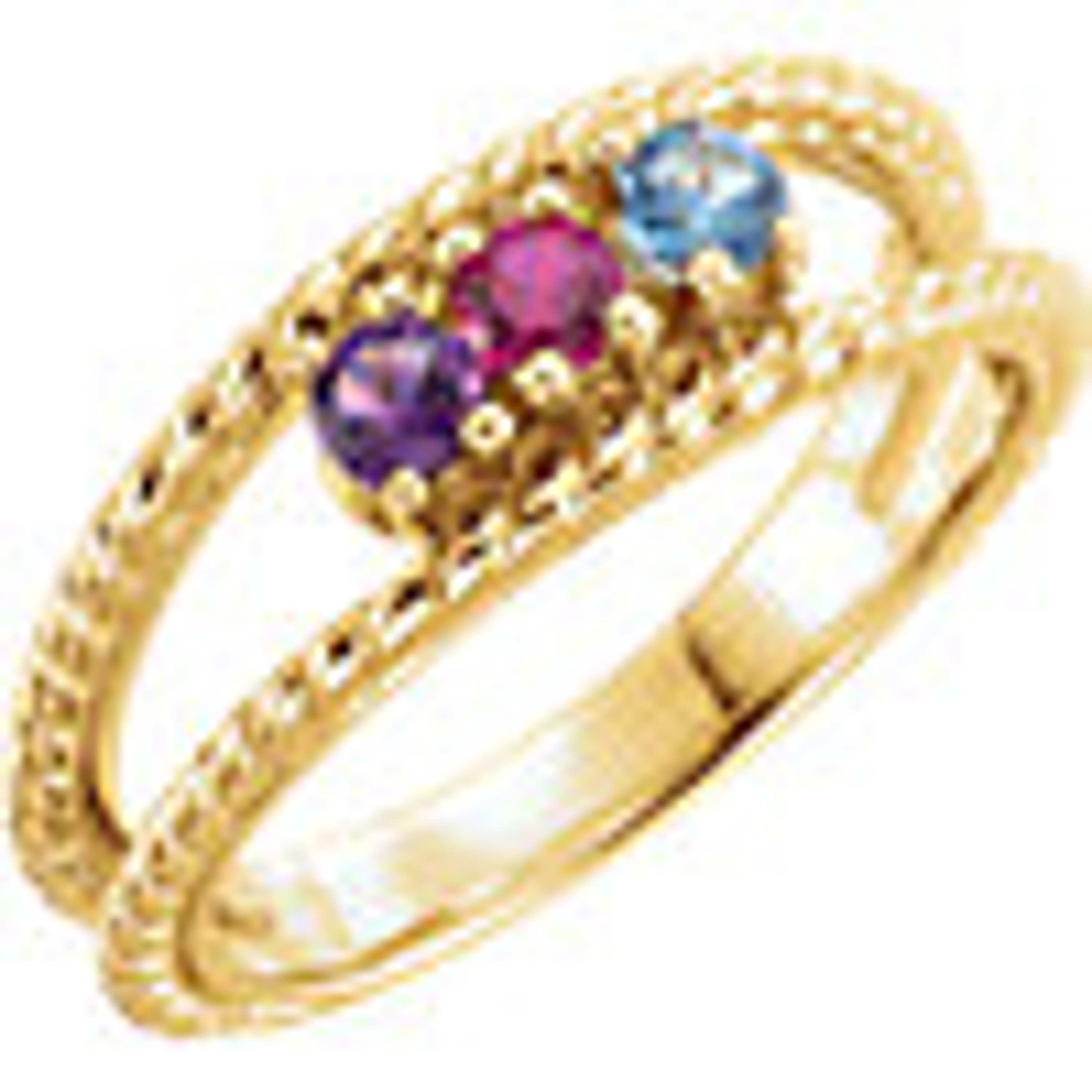 14k Gold Family Mother's Ring, 2 Stone (Available 2,3,4,5,6,7,8,10,12 Stones) 14k Gold Family Mother's Ring, 2 Stone (Available 2,3,4,5,6,7,8,10,12 Stones)
