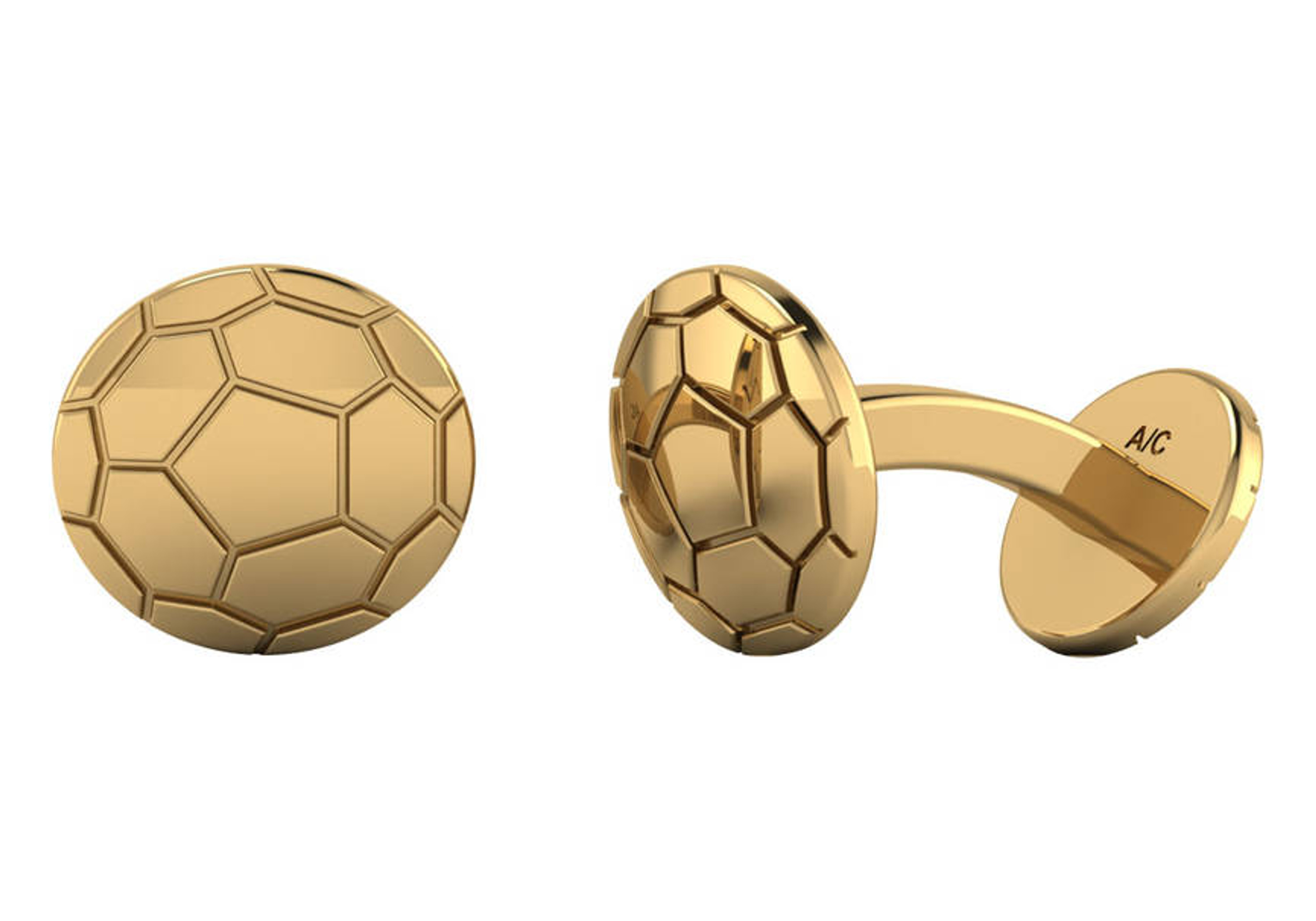 14kt Soccer Ball Cuff Links 15MM x 15MM 14kt Soccer Ball Cuff Links 15MM x 15MM