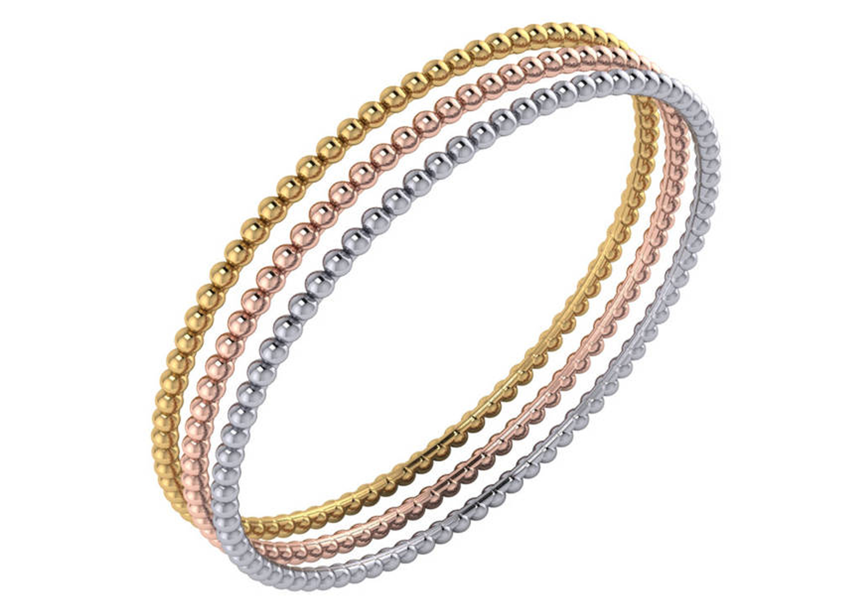 14k Gold Beaded 2.8mm Slip-on Solid Bangle 7 Inches (Sold Individually) 14k Gold Beaded 2.8mm Slip-on Solid Bangle 7 Inches (Sold Individually)