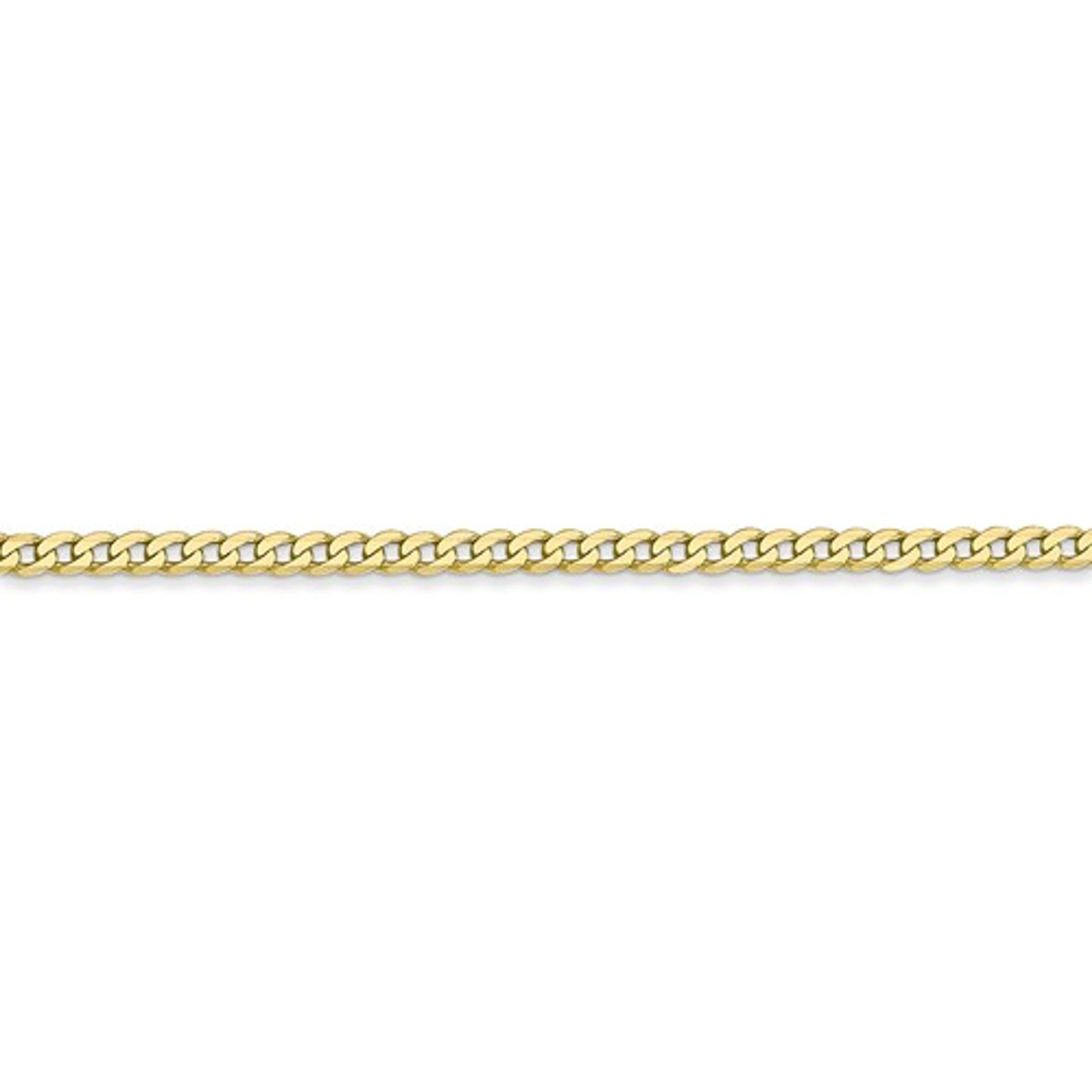 10k Gold 2.2mm Flat Curb Chain 24 Inches 10k Gold 2.2mm Flat Curb Chain 24 Inches
