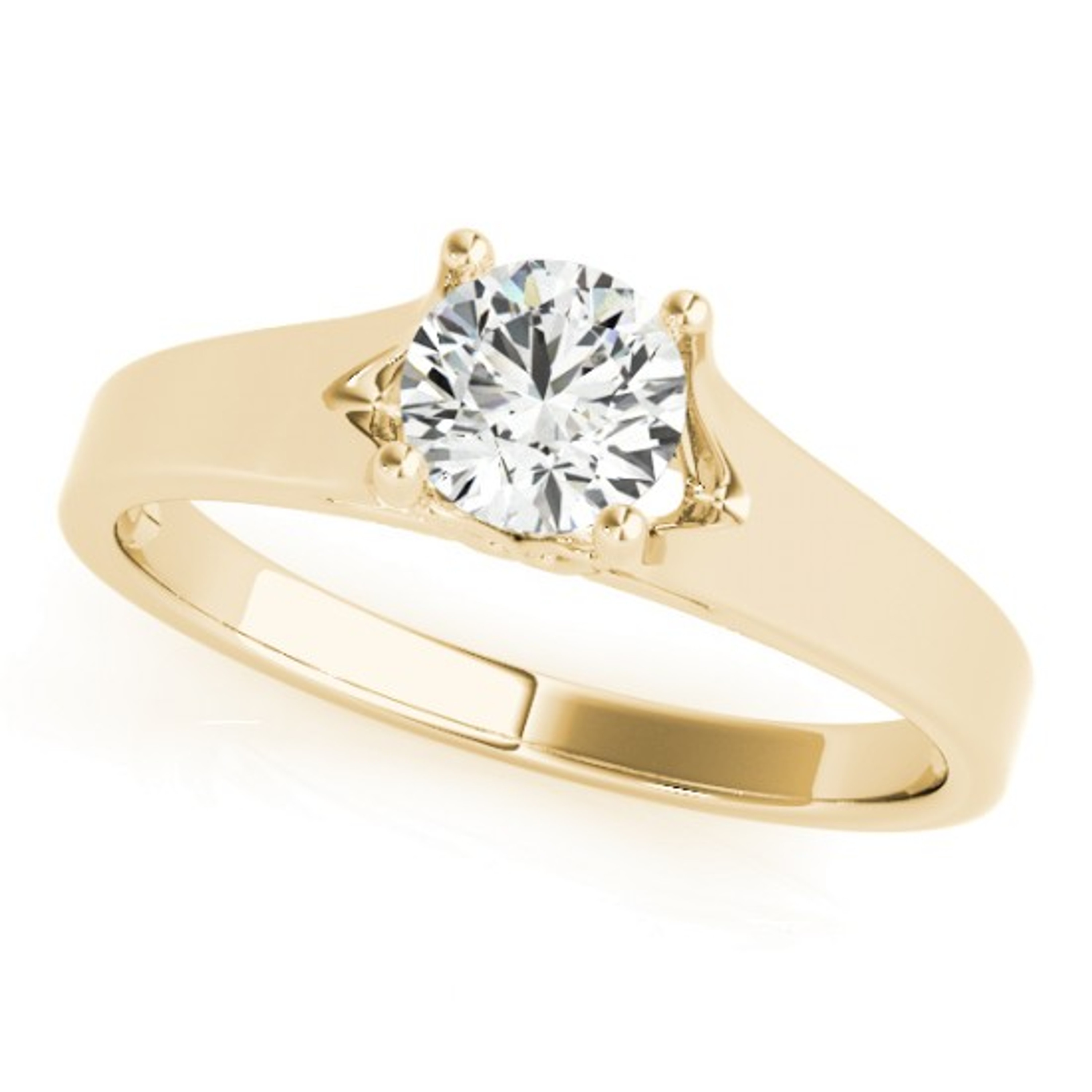 14k Gold 1/2 Ctw  Diamond Solitaire Engagement Diamond Ring 14k Gold 1/2 Ctw  Diamond Solitaire Engagement Diamond Ring