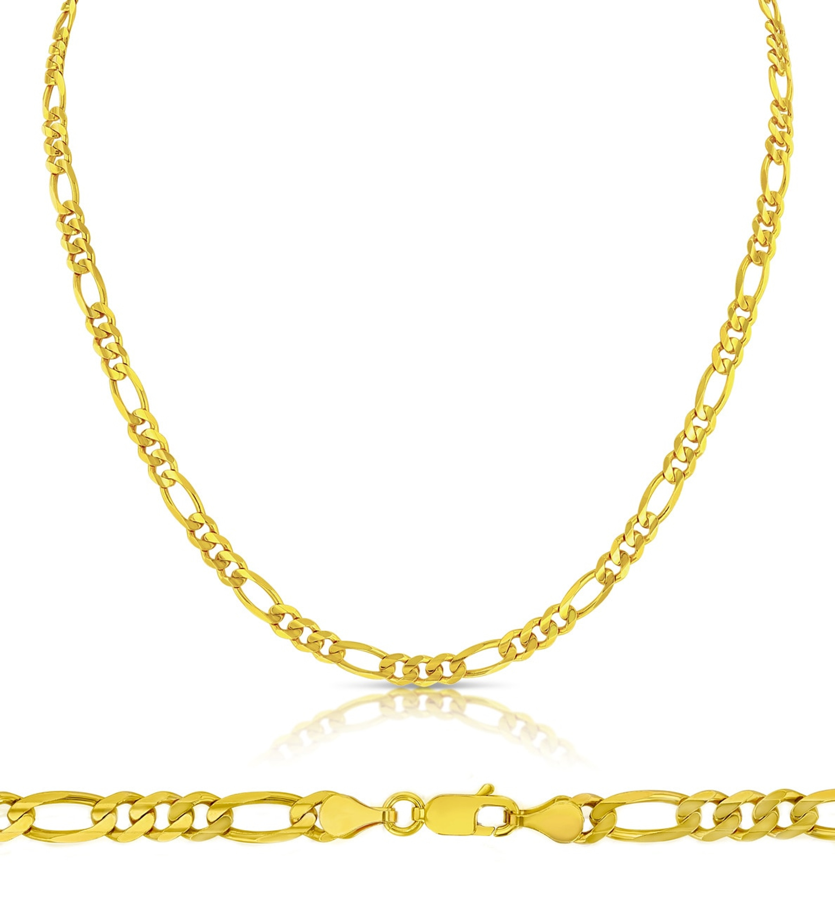 18K Yellow Gold 4.6mm Figaro Chain 26 Inches 18K Yellow Gold 4.6mm Figaro Chain 26 Inches