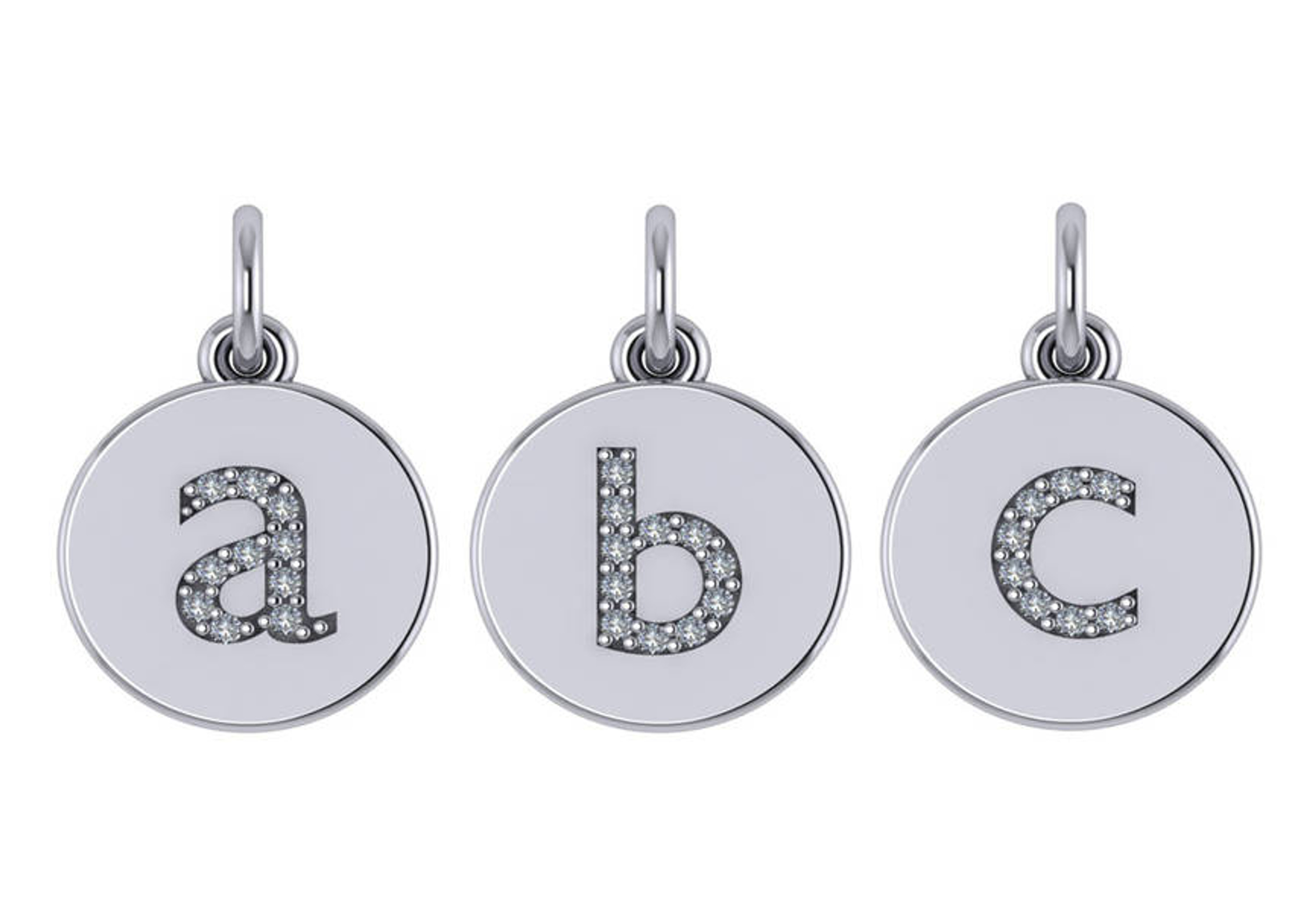 14k Gold 10.0mm .05 Ctw Diamond Initial Pendant 14k Gold 10.0mm .05 Ctw Diamond Initial Pendant