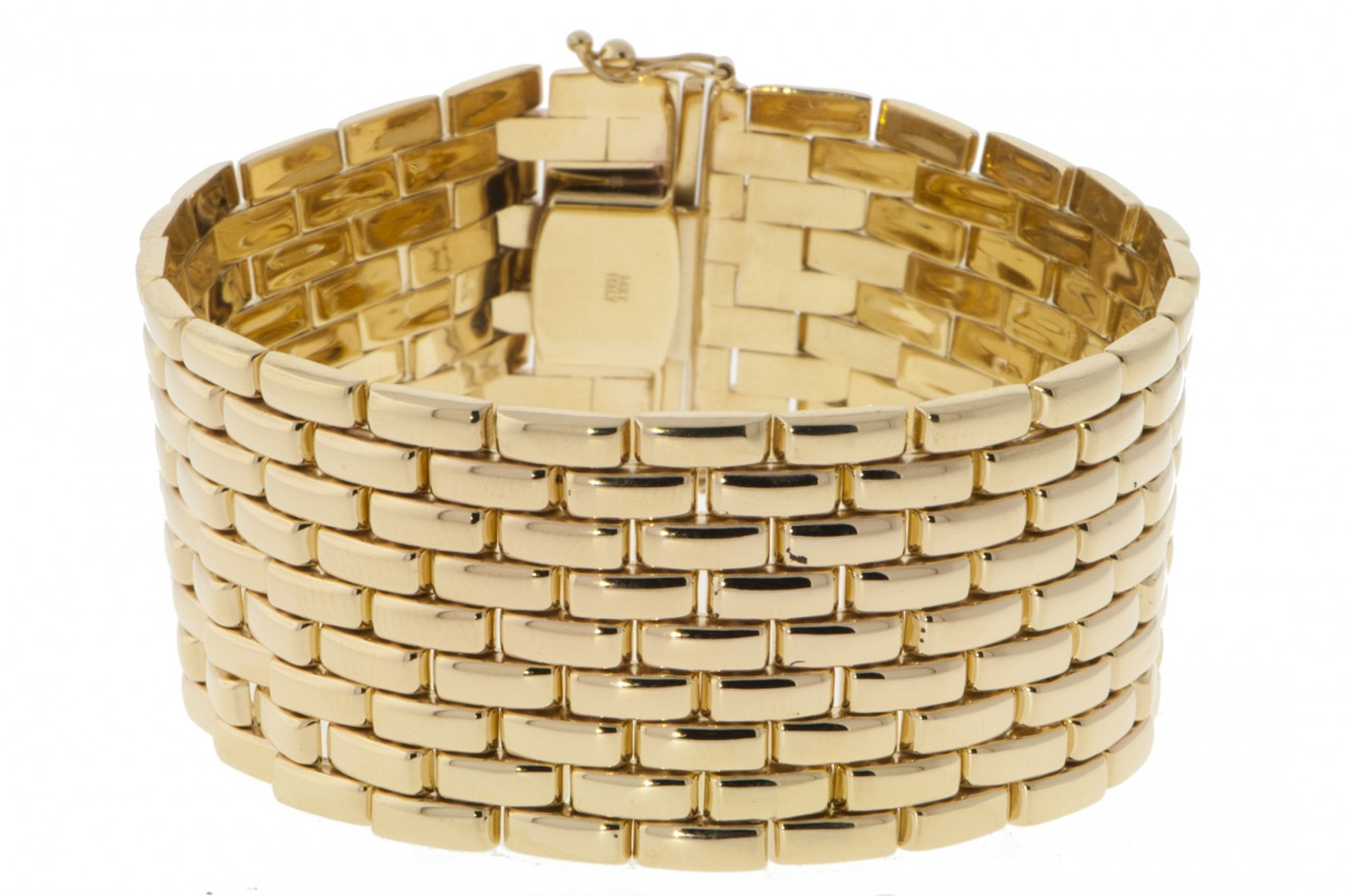 14k Yellow Gold 29mm Panther Bracelet 7" 14k Yellow Gold 29mm Panther Bracelet 7"