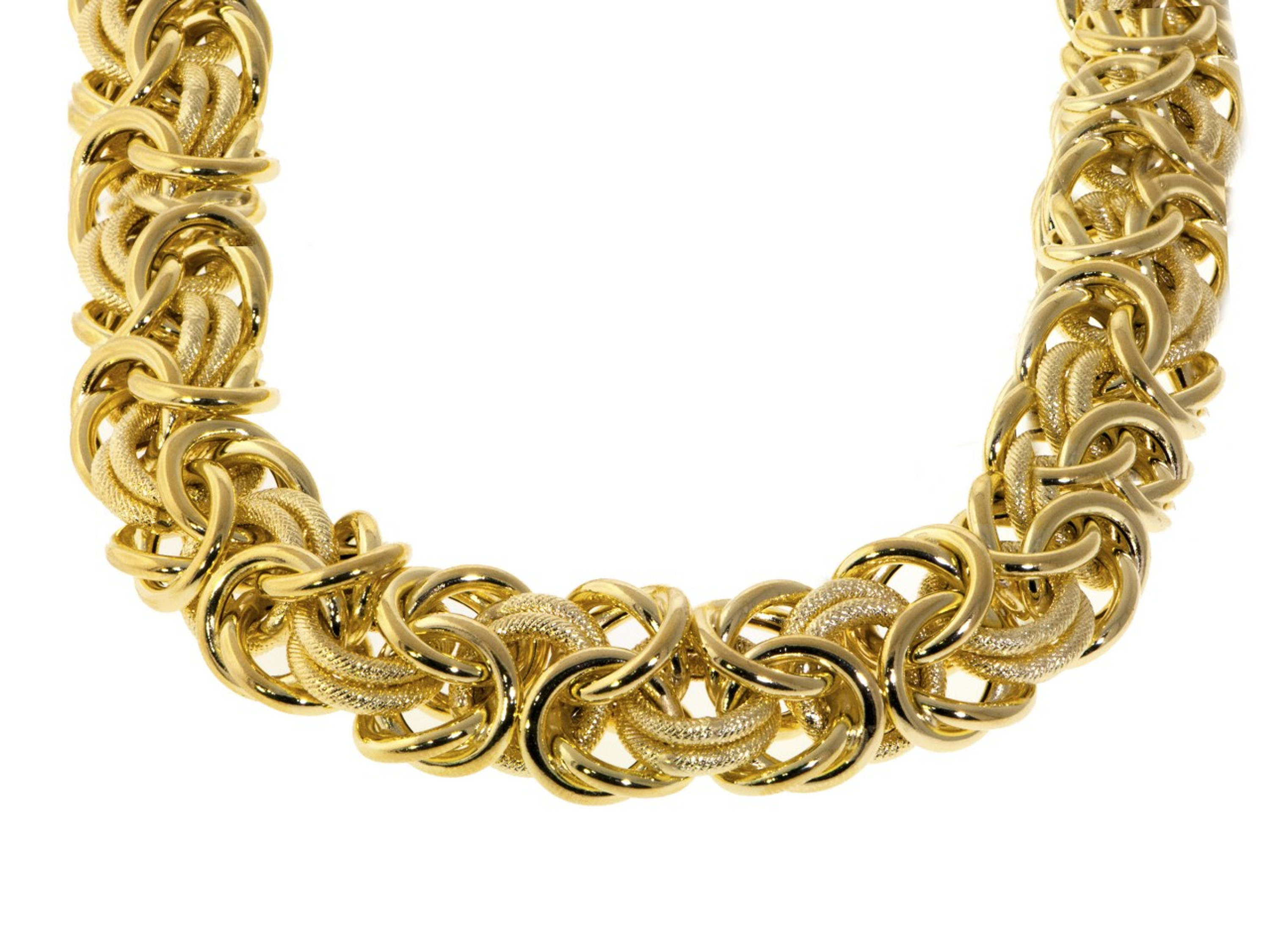 14k Gold 17mm (11/16 inch) Byzantine Necklace 18 Inches 14k Gold 17mm (11/16 inch) Byzantine Necklace 18 Inches