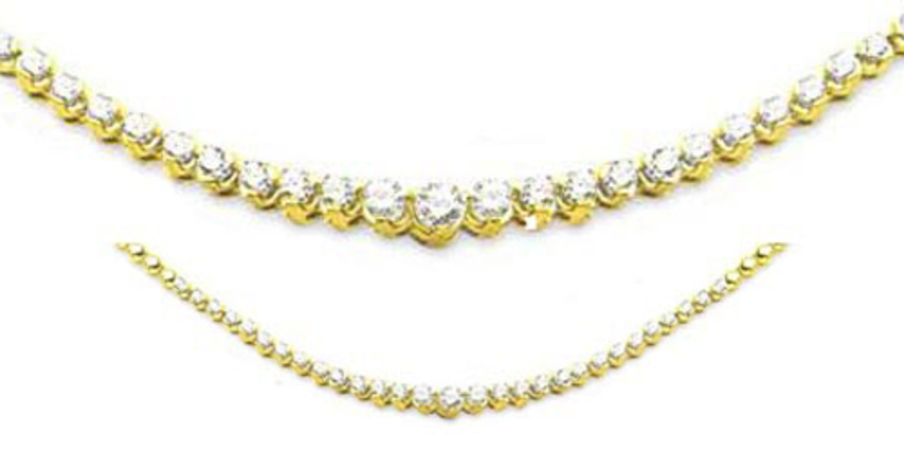 18k Gold 3.00 Ct. Graduated Diamond Tennis Necklace 18k Gold 3.00 Ct. Graduated Diamond Tennis Necklace