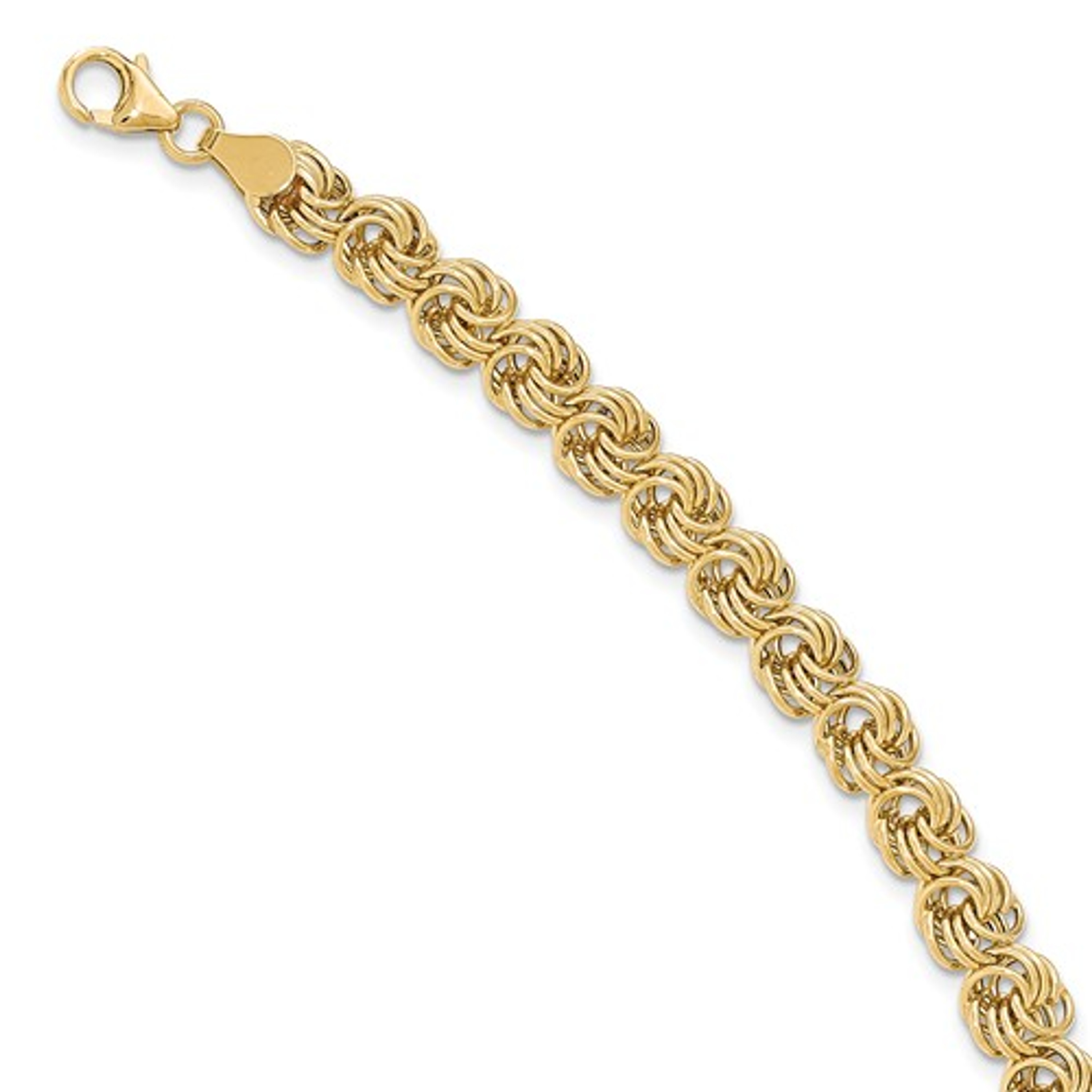 14k Gold 7mm Love Knot Bracelet 7.5" 14k Gold 7mm Love Knot Bracelet 7.5"