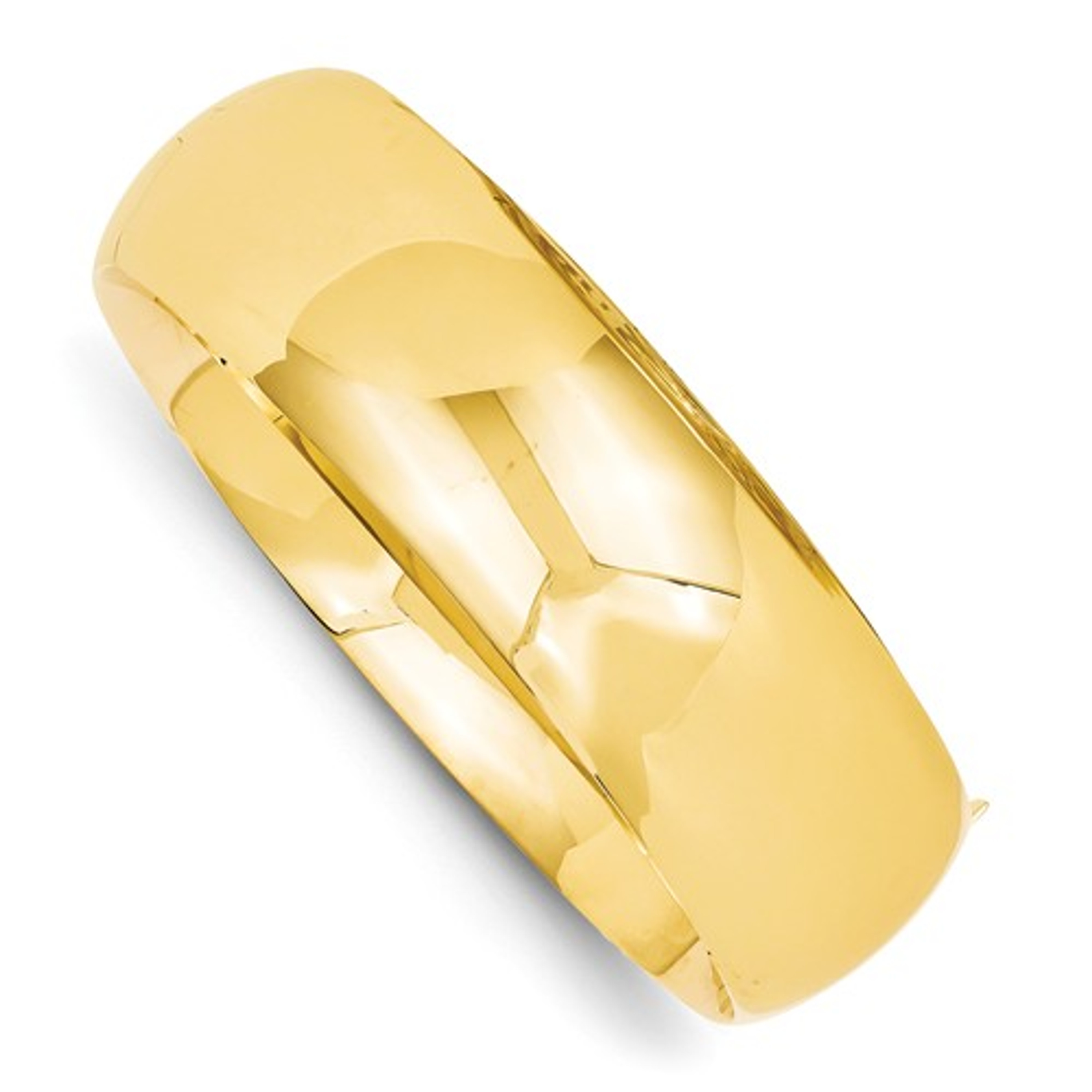 14k Gold 20mm High Polished Hollow Hinged Bangle 7.0" 14k Gold 20mm High Polished Hollow Hinged Bangle 7.0"