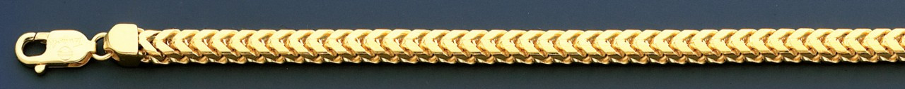 18k Gold Franco Chain 4mm 18 Inches