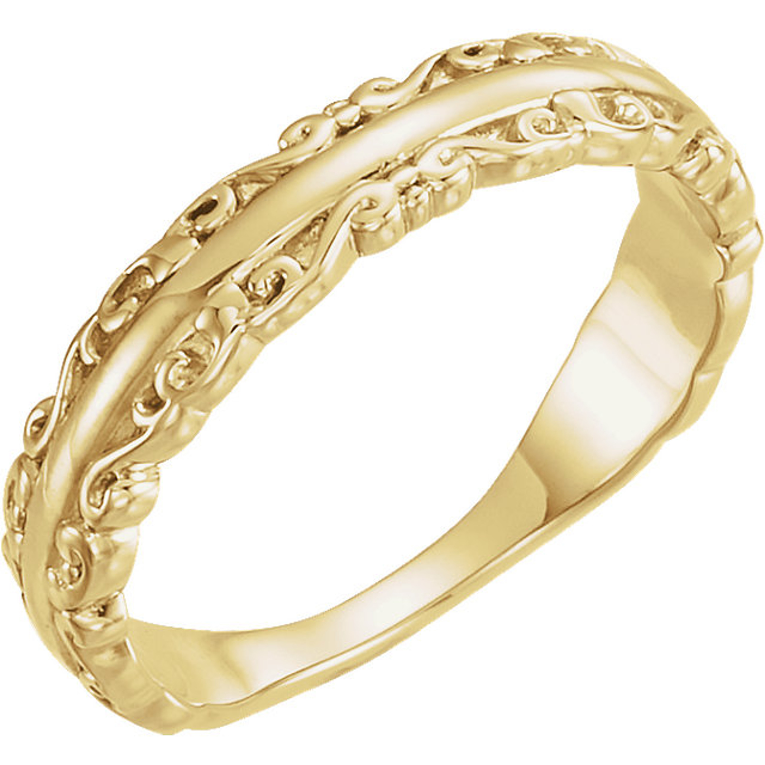 14K Yellow Gold 4.3mm wide Stackable Rings 14K Yellow Gold 4.3mm wide Stackable Rings
